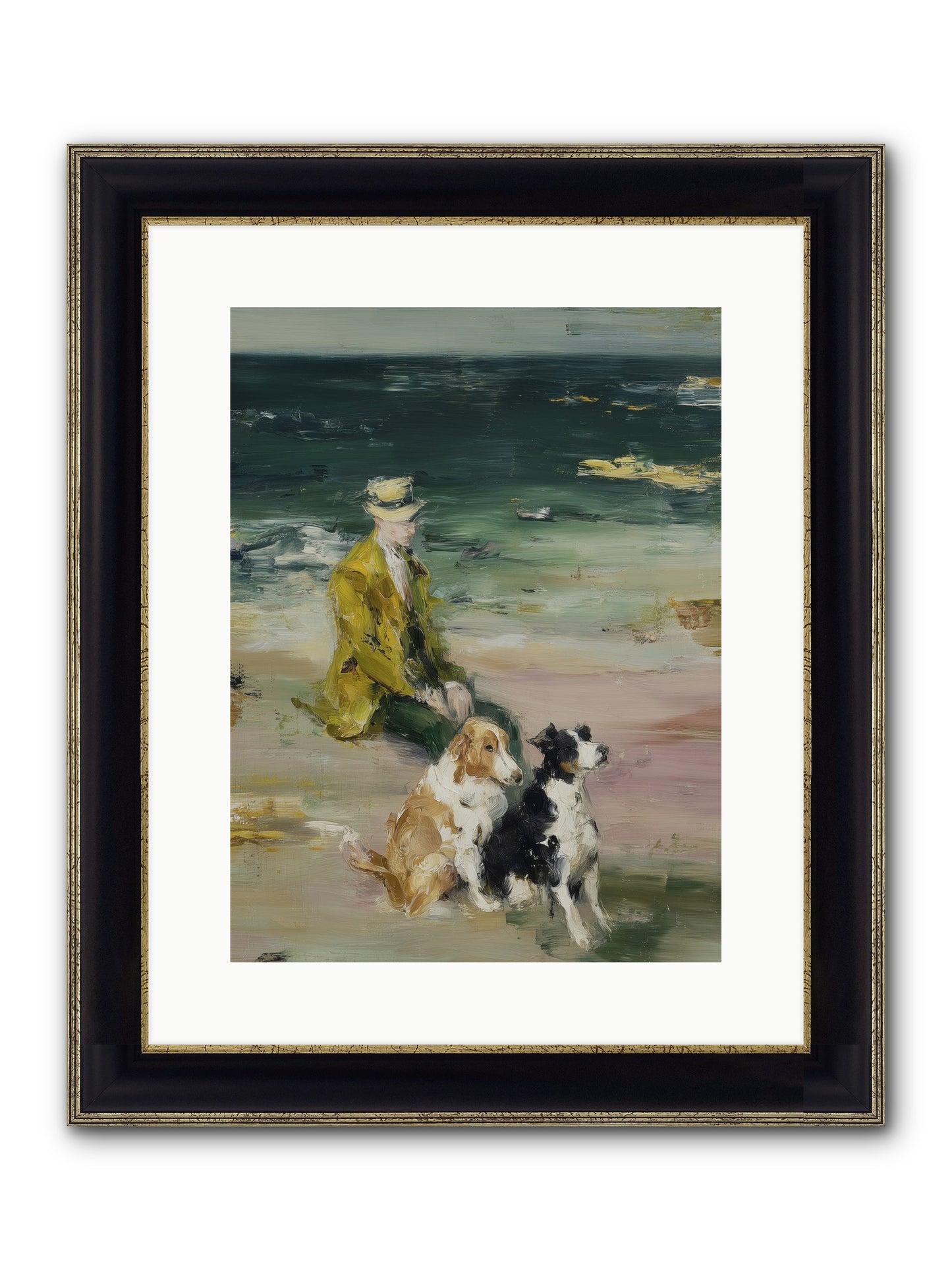 Miles Of Conversation Framed Print - Black & Gold 12x16