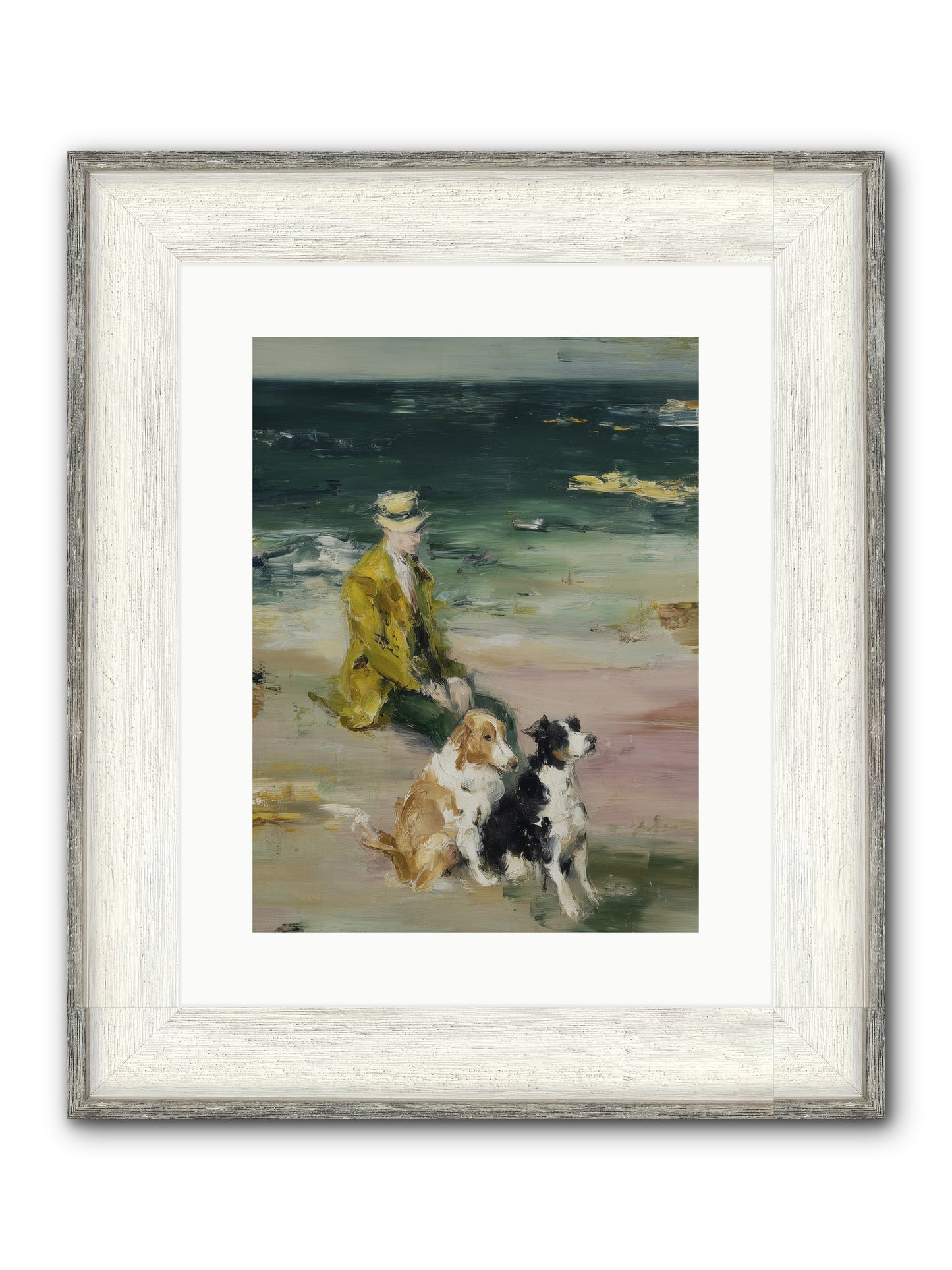 Miles Of Conversation Framed Print - Driftwood White 12x16