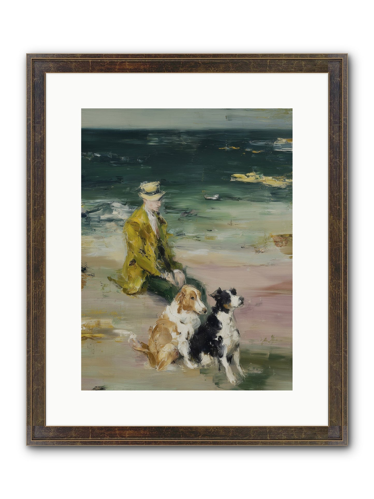 Miles Of Conversation Framed Print - Slimwoods Black/Gold 12x16