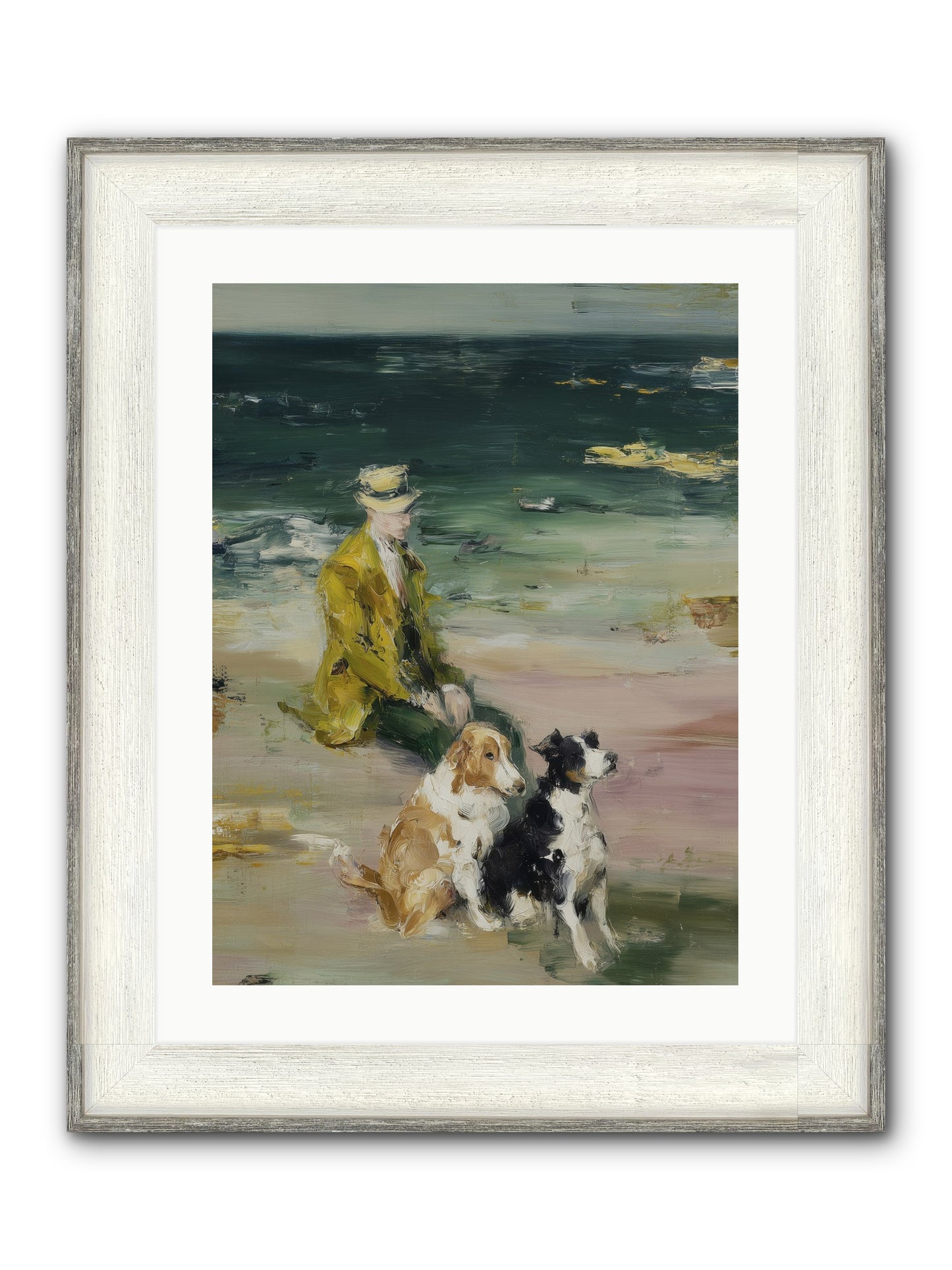 Miles Of Conversation Framed Print - Driftwood White 18x24