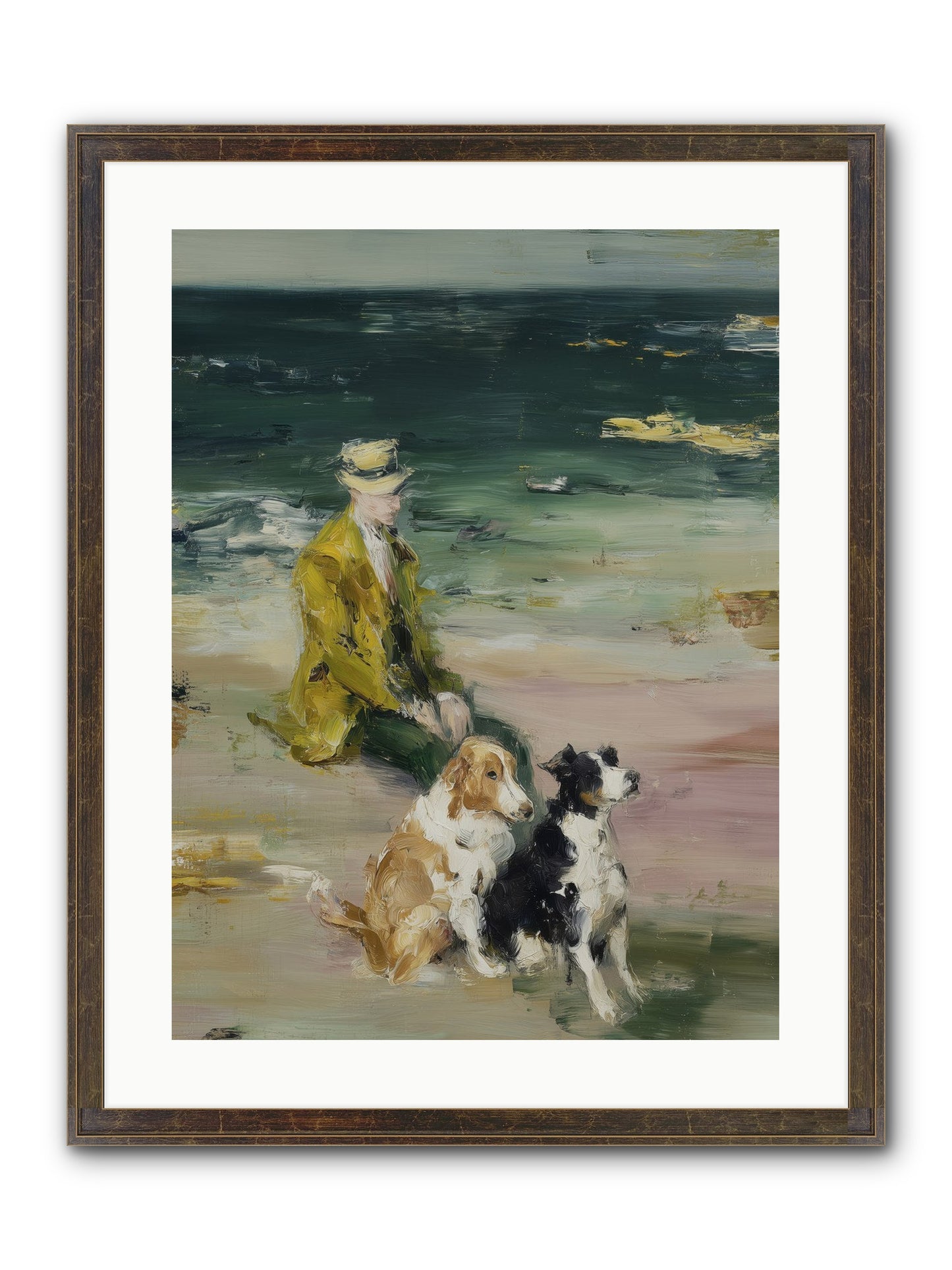Miles Of Conversation Framed Print - Slimwoods Black/Gold 18x24