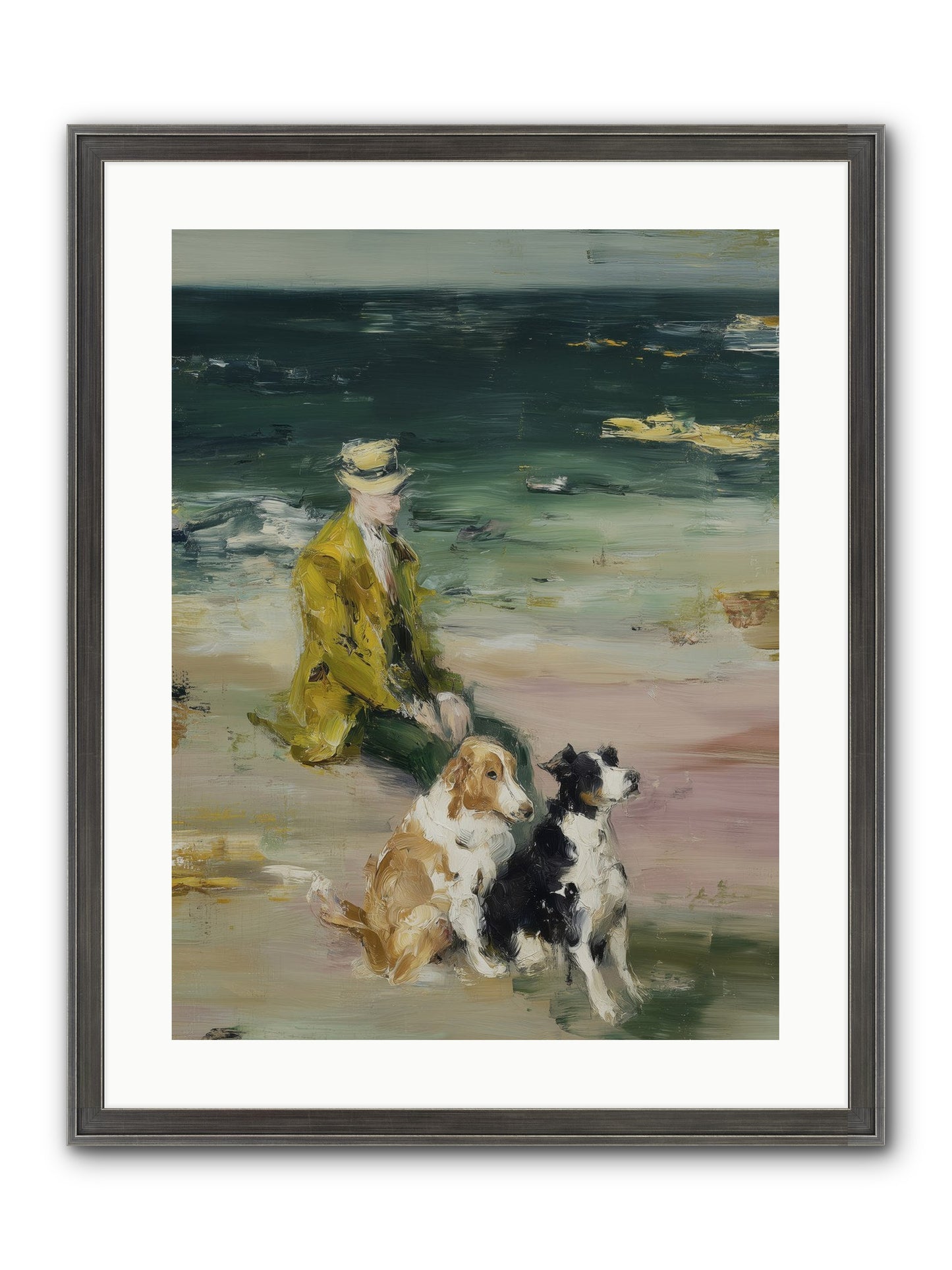 Miles Of Conversation Framed Print - Slimwoods Black/Silver 18x24