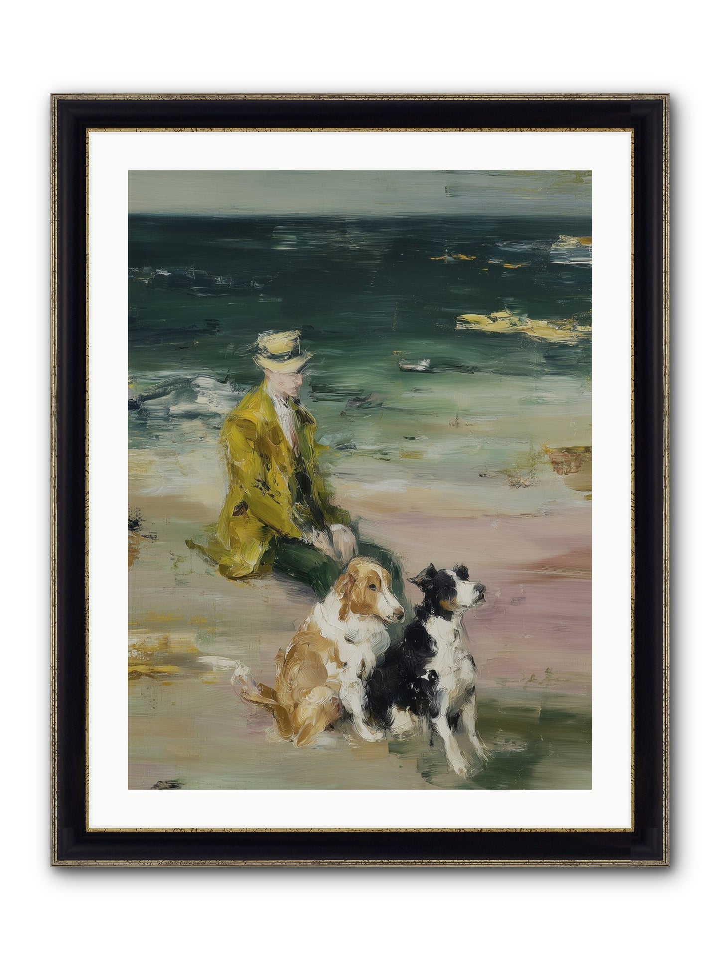 Miles Of Conversation Framed Print - Black & Gold 24x32