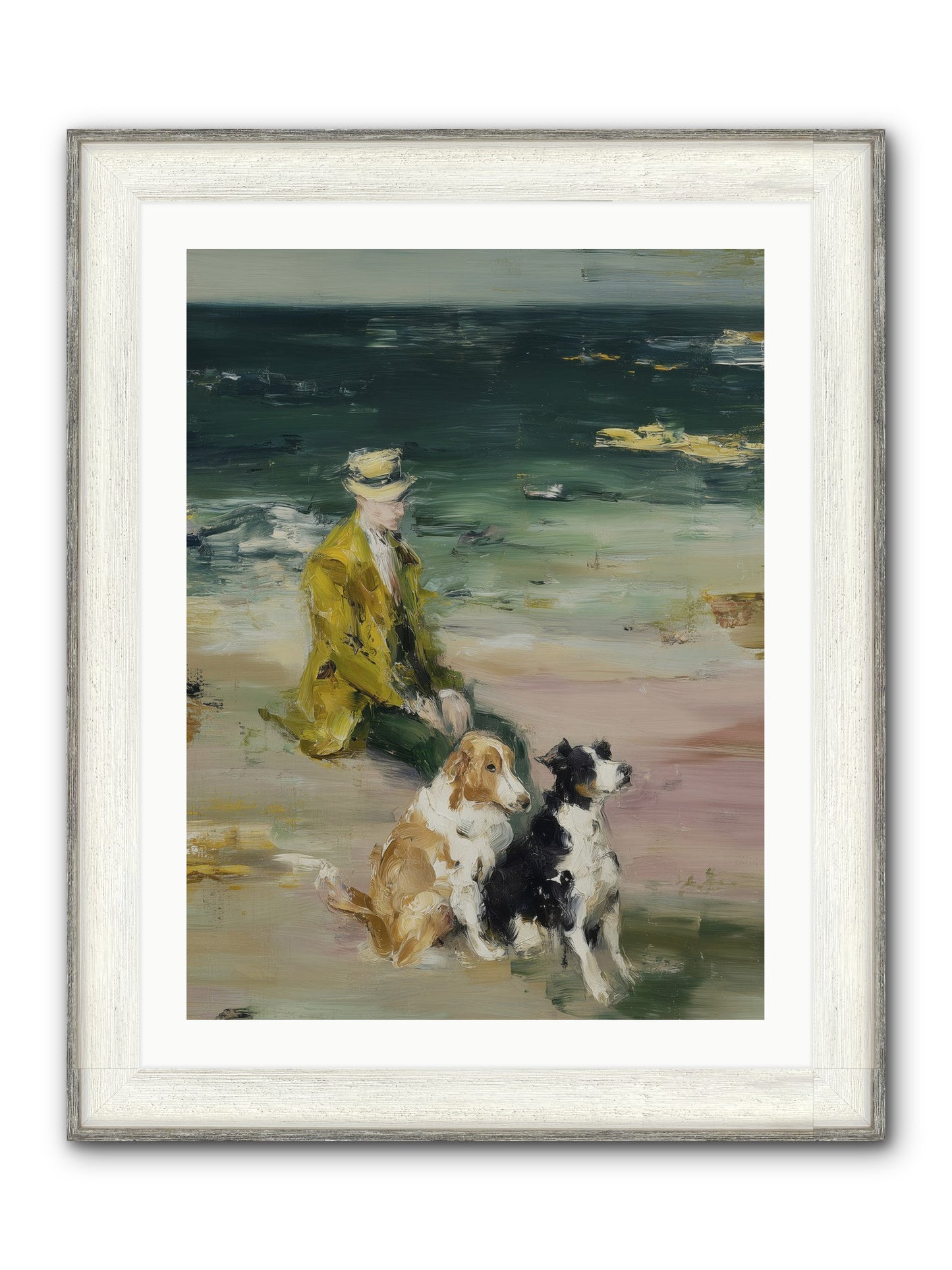 Miles Of Conversation Framed Print - Driftwood White 24x32