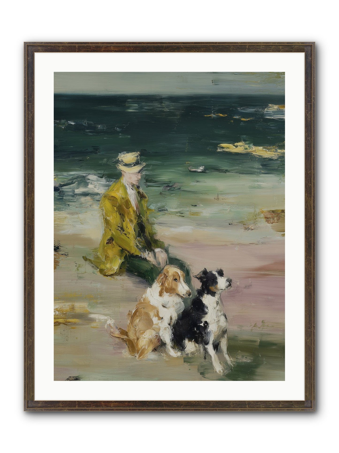 Miles Of Conversation Framed Print - Slimwoods Black/Gold 24x32