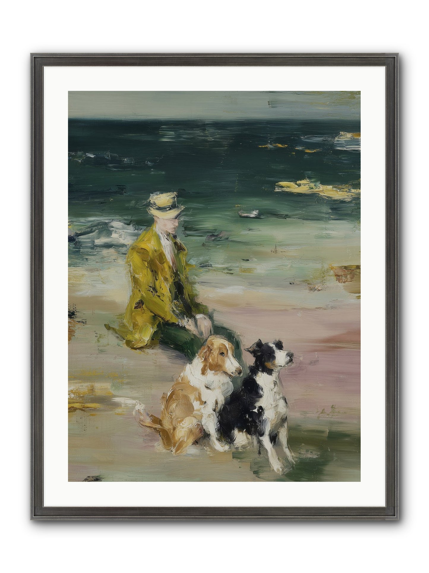 Miles Of Conversation Framed Print - Slimwoods Black/Silver 24x32