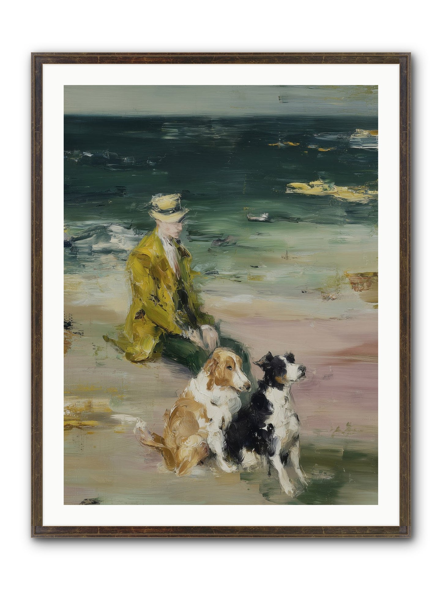 Miles Of Conversation Framed Print - Slimwoods Black/Gold 30x40
