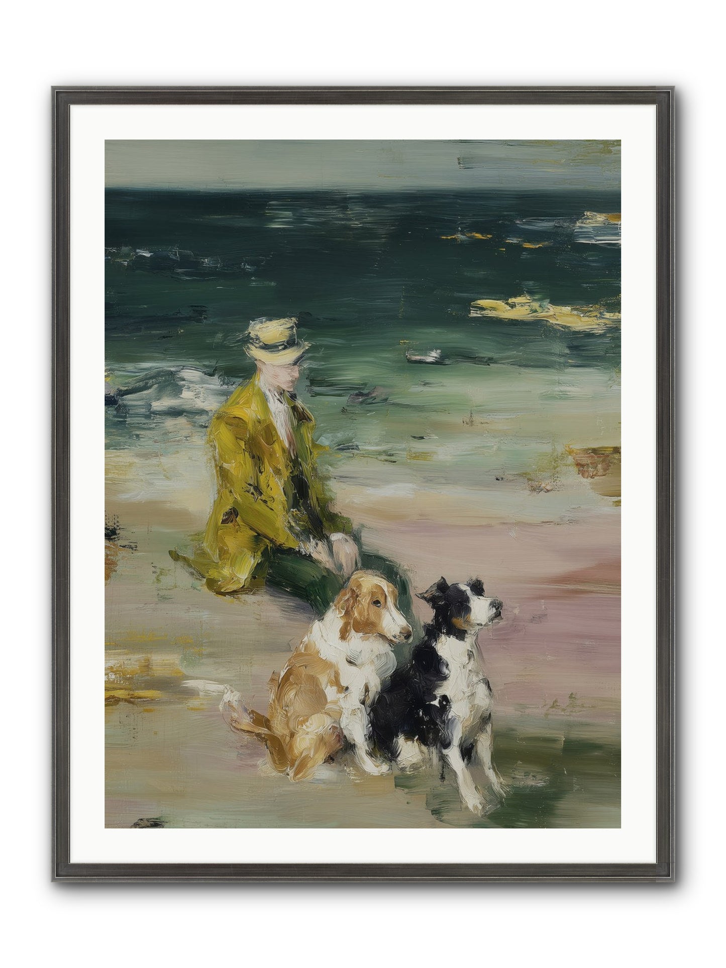 Miles Of Conversation Framed Print - Slimwoods Black/Silver 30x40