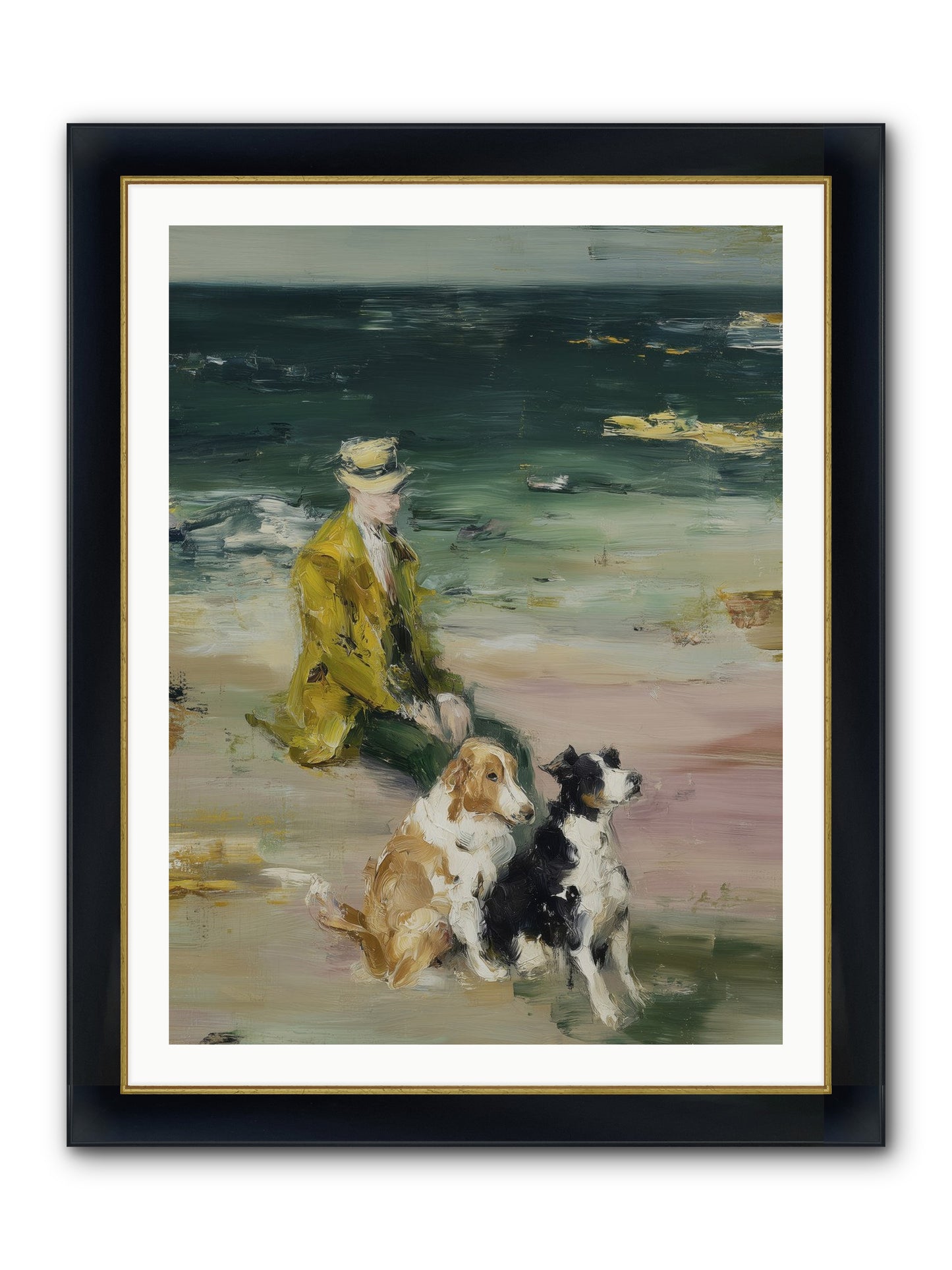 Miles Of Conversation Framed Print - Wide Black w/Gold 30x40