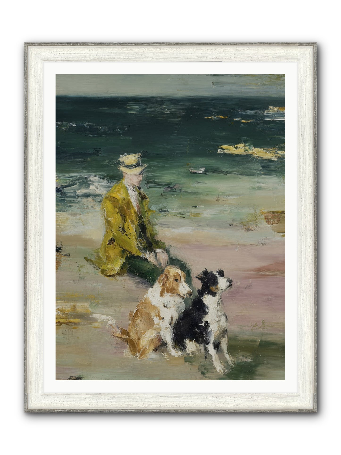 Miles Of Conversation Framed Print - Driftwood White 36x48