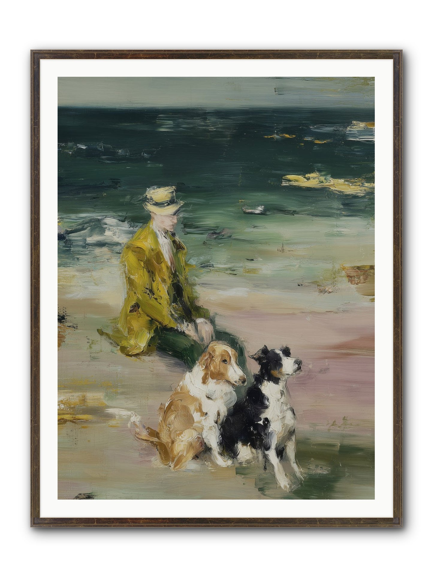 Miles Of Conversation Framed Print - Slimwoods Black/Gold 36x48