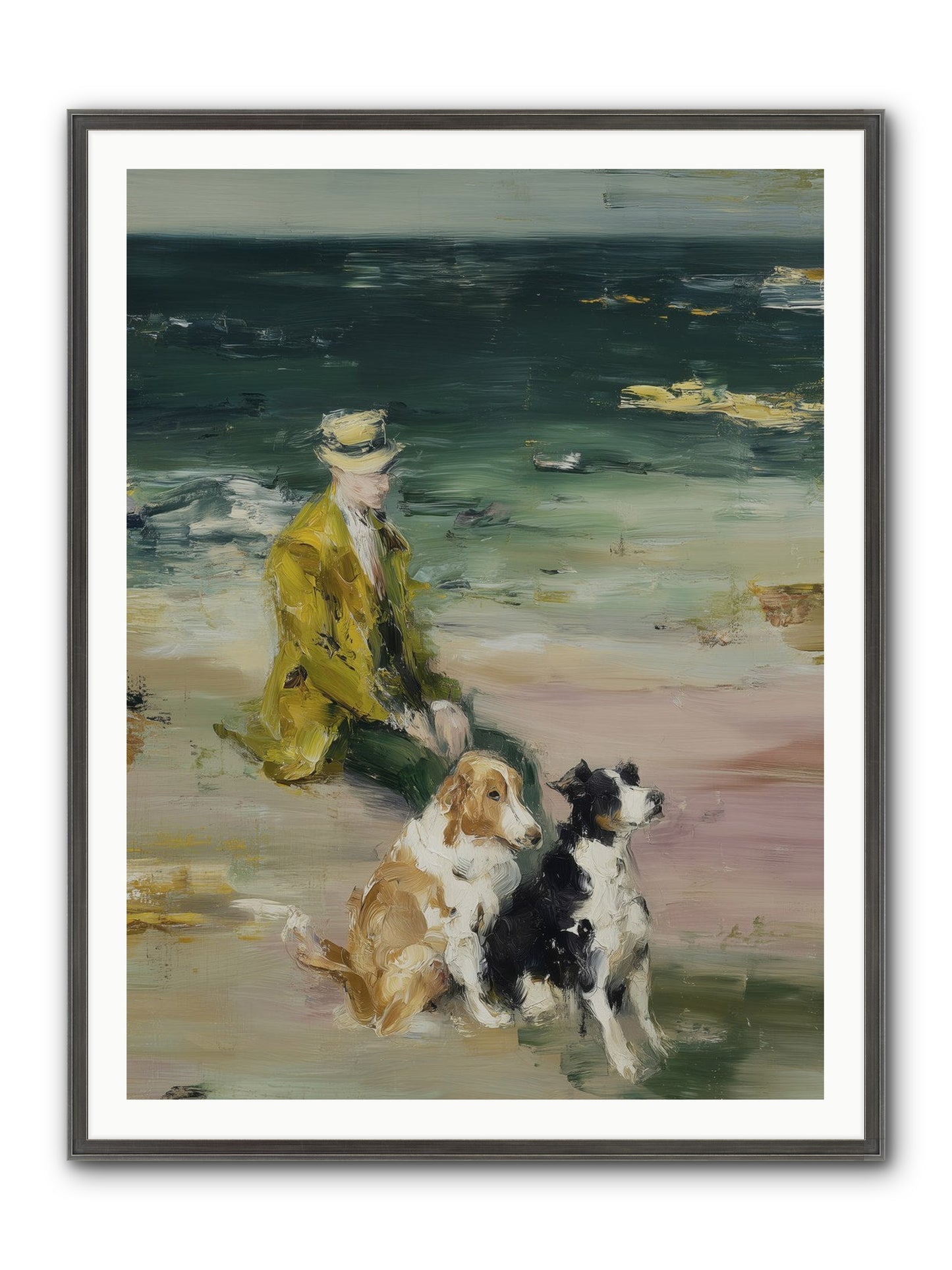 Miles Of Conversation Framed Print - Slimwoods Black/Silver 36x48