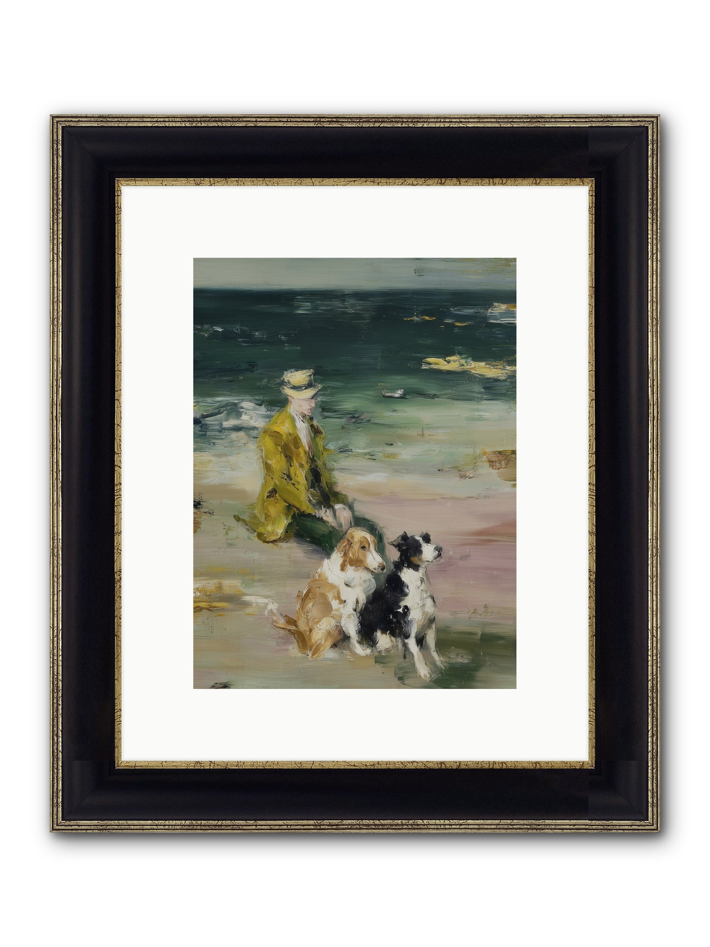 Miles Of Conversation Framed Print - Black & Gold 9x12