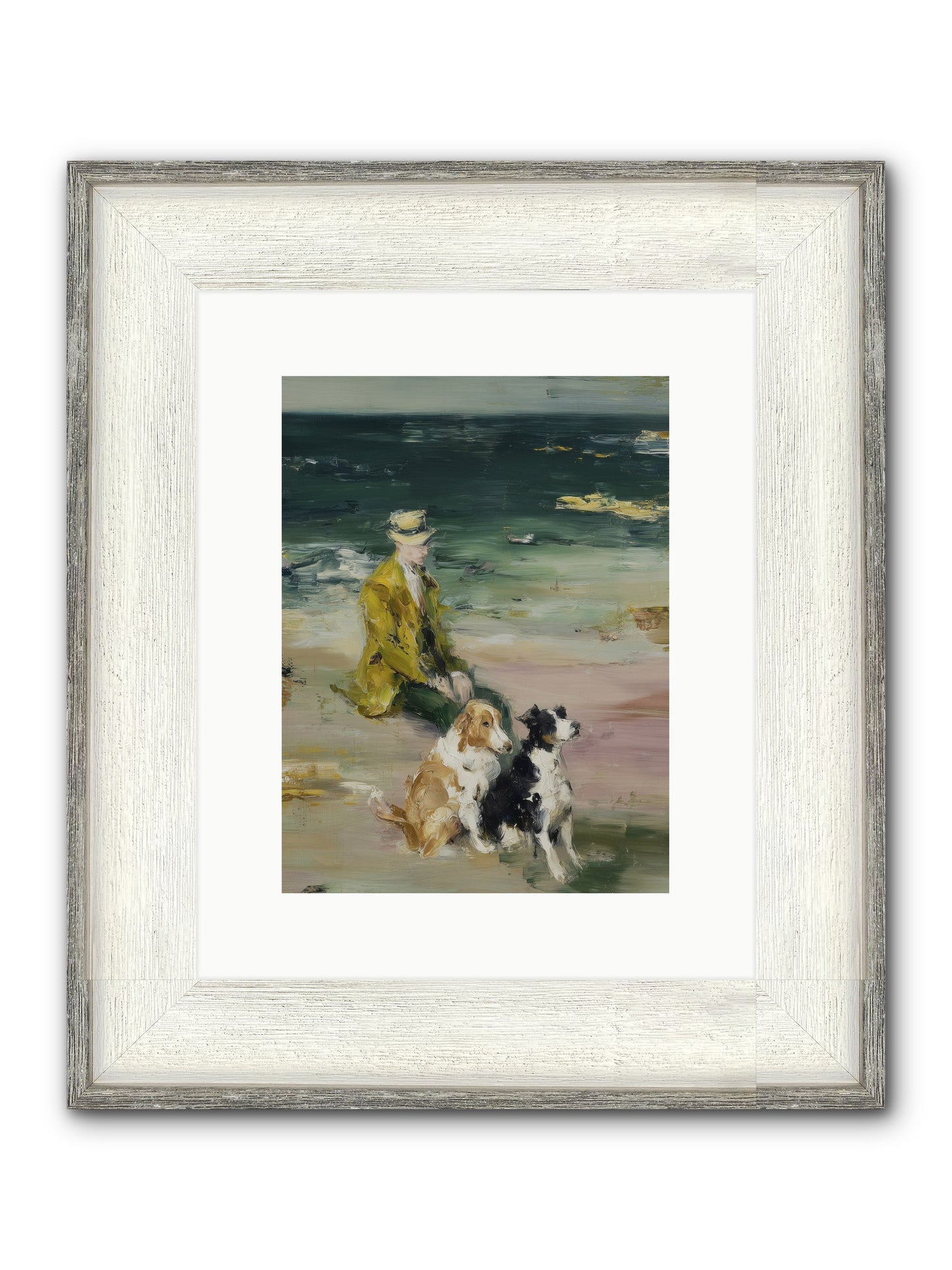 Miles Of Conversation Framed Print - Driftwood White 9x12