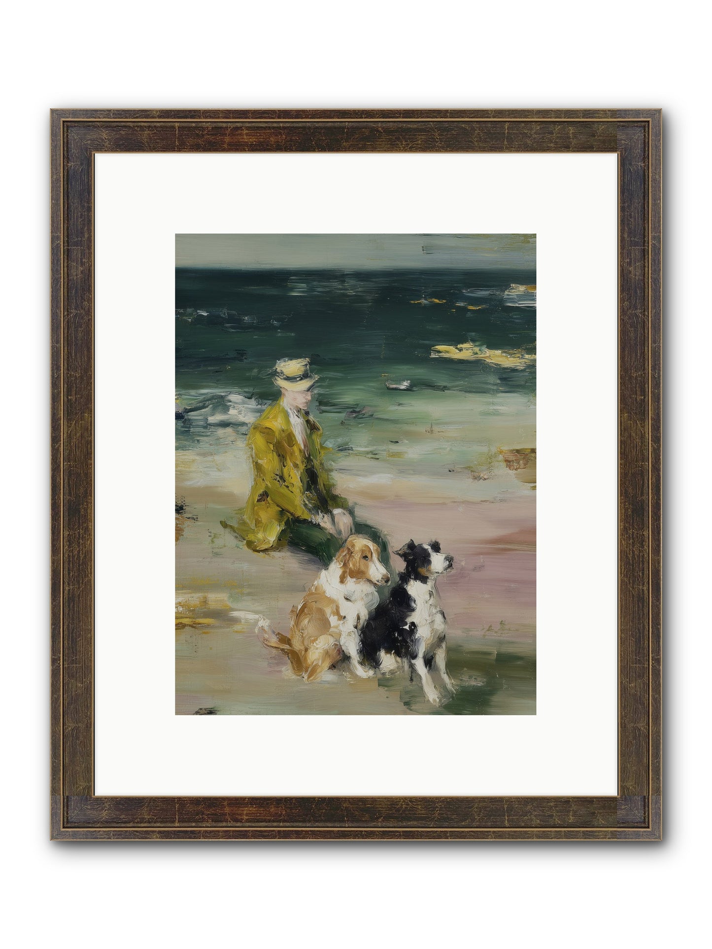 Miles Of Conversation Framed Print - Slimwoods Black/Gold 9x12