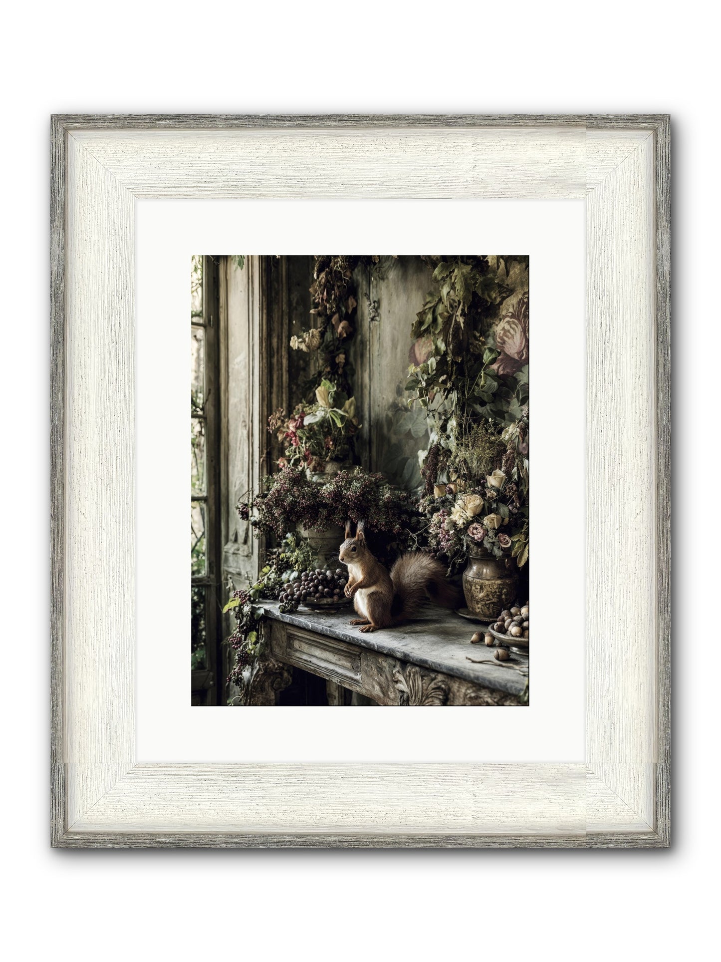 Millie Framed Print - Driftwood White 12x16