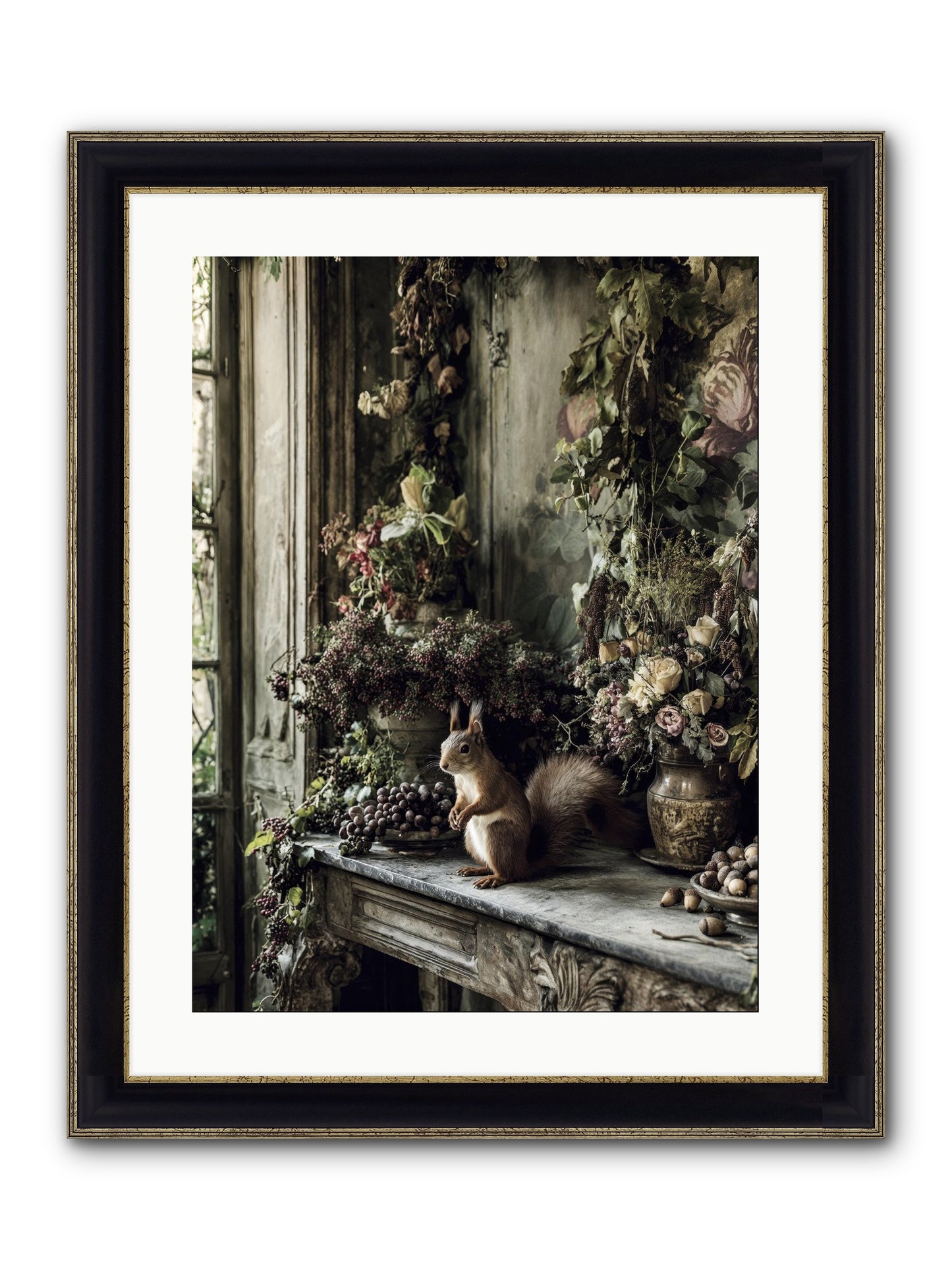 Millie Framed Print - Black & Gold 18x24