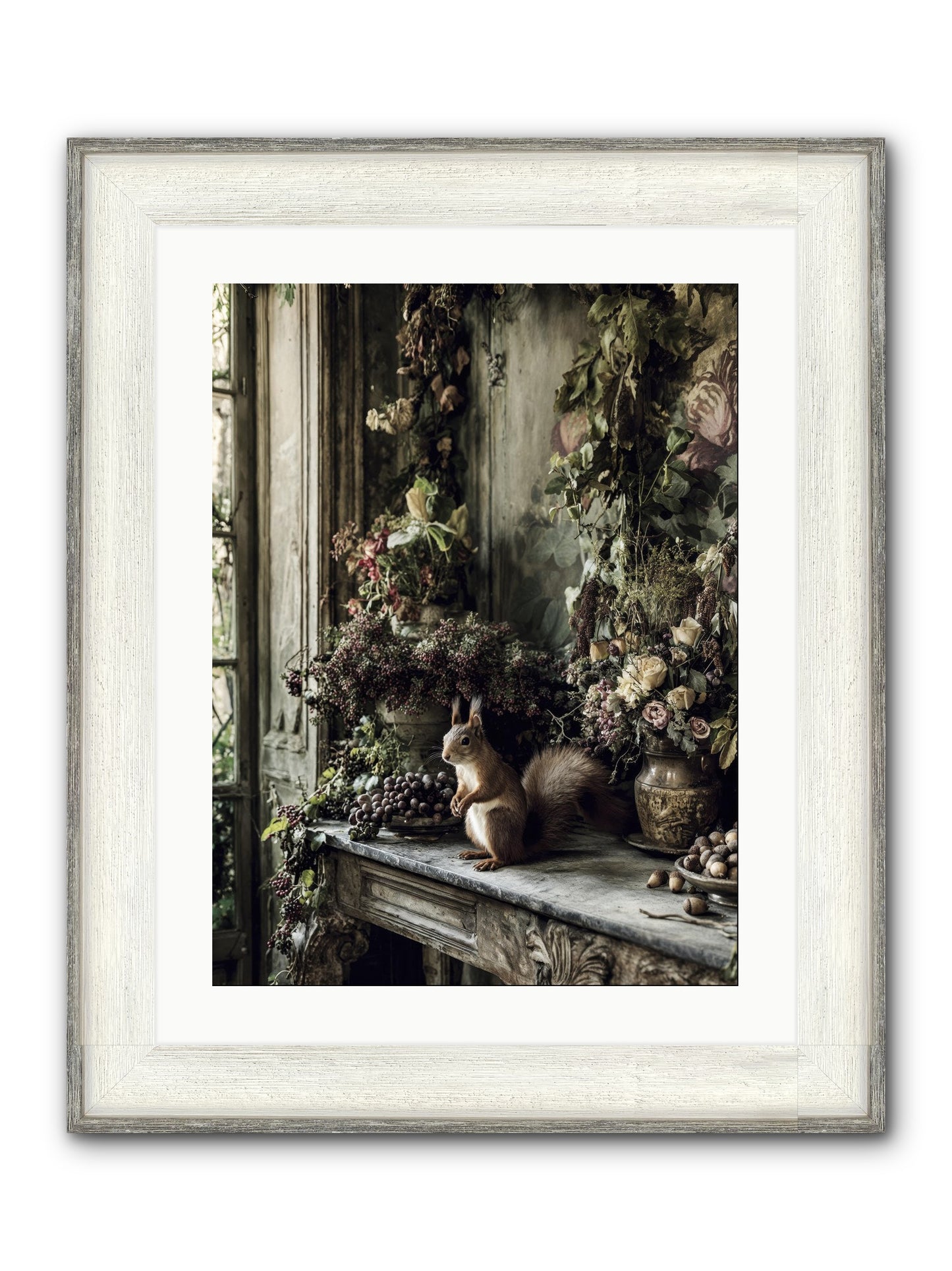 Millie Framed Print - Driftwood White 18x24