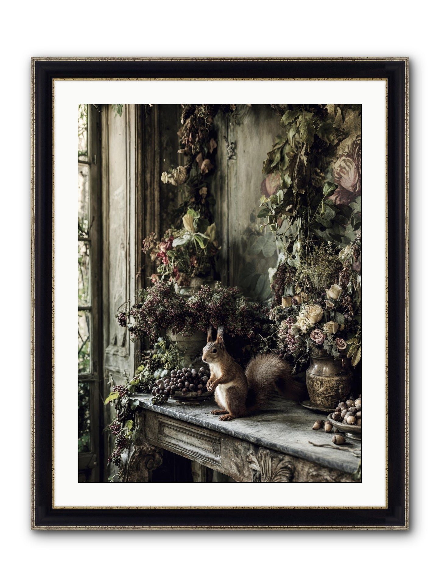 Millie Framed Print - Black & Gold 24x32