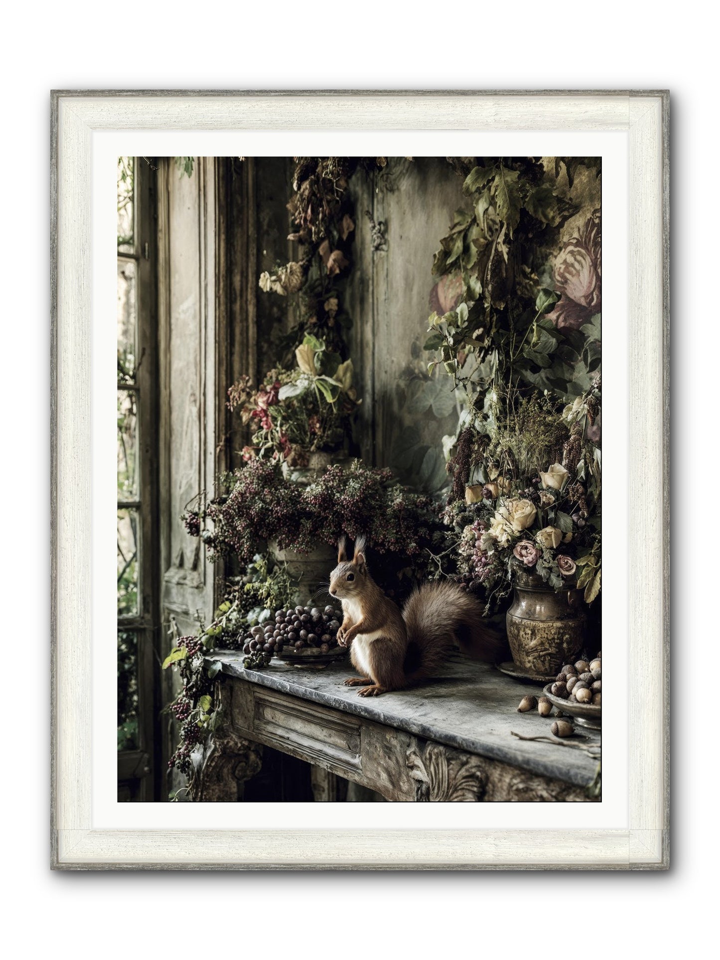 Millie Framed Print - Driftwood White 36x48