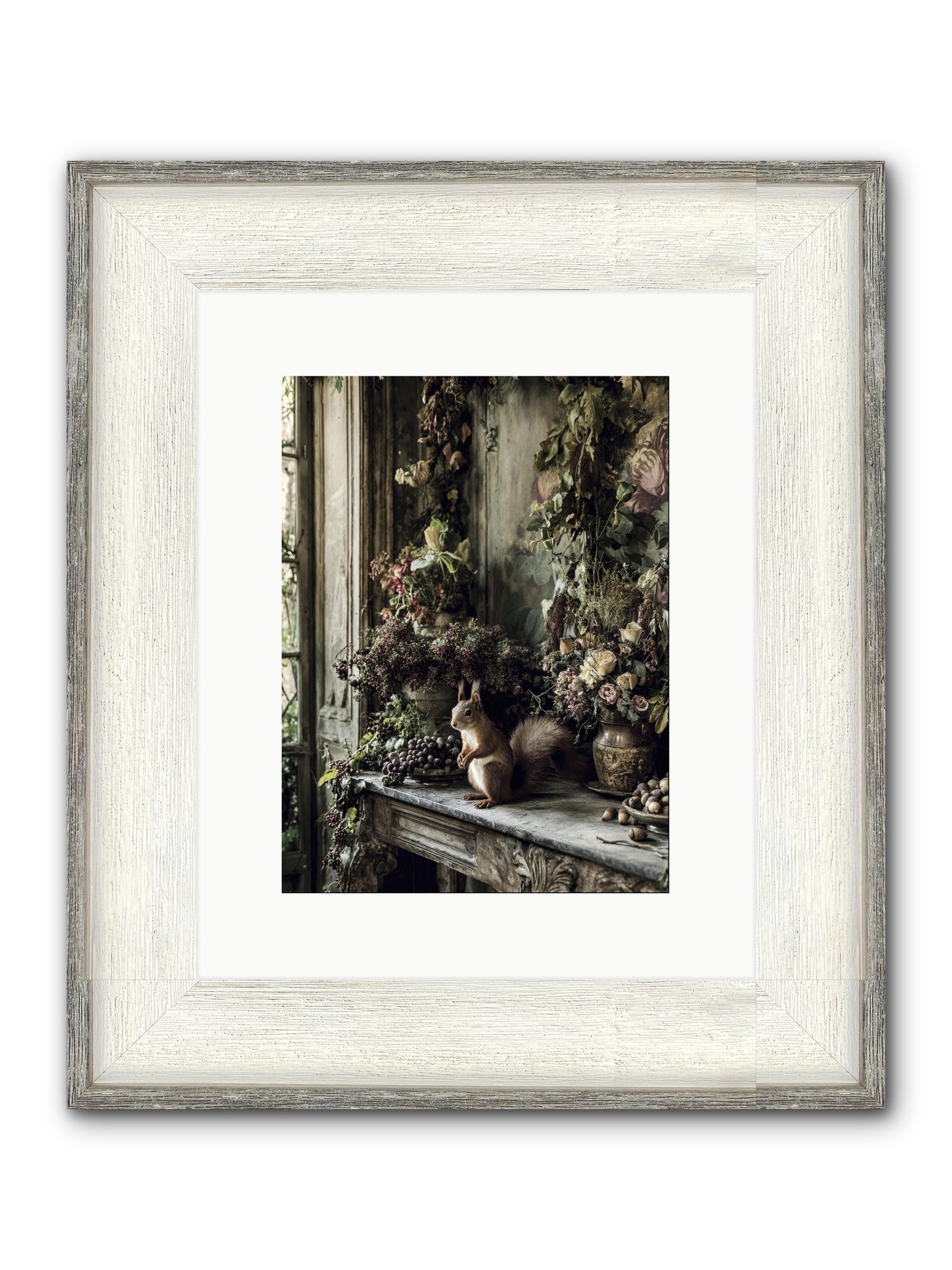Millie Framed Print - Driftwood White 9x12