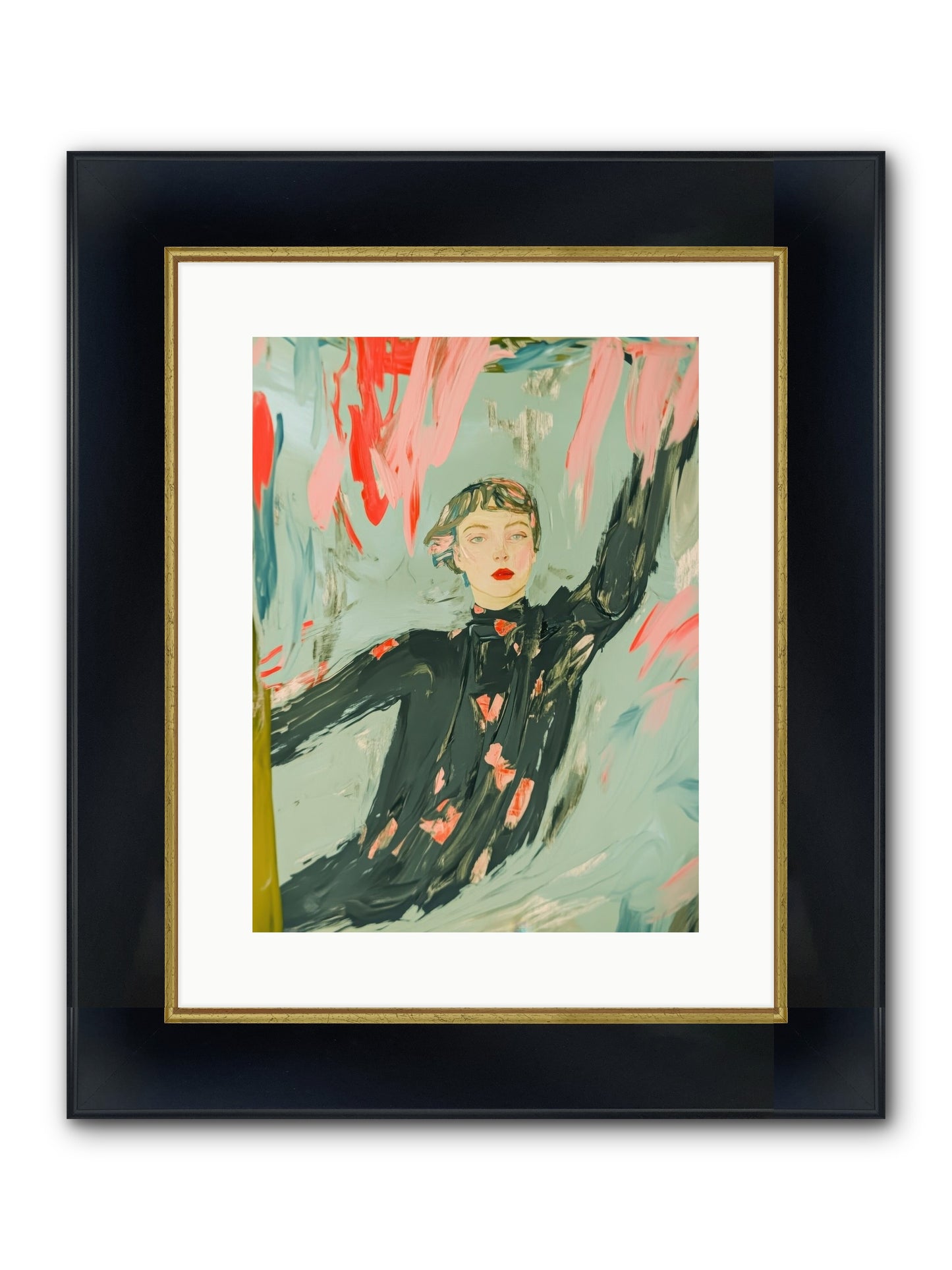 Mind's Quiet Gallery Framed Print - Wide Black w/Gold 12x16