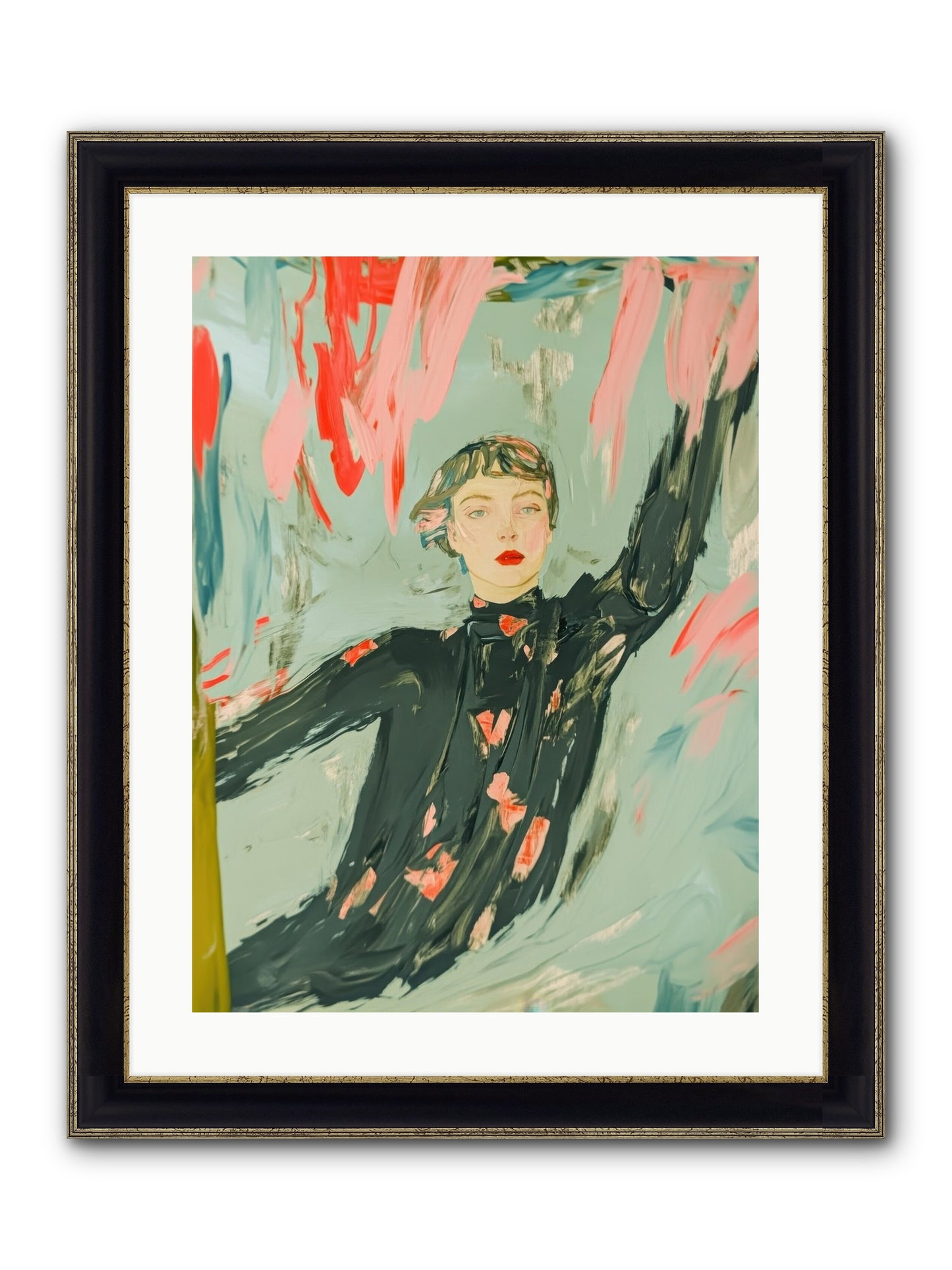 Mind's Quiet Gallery Framed Print - Black & Gold 18x24
