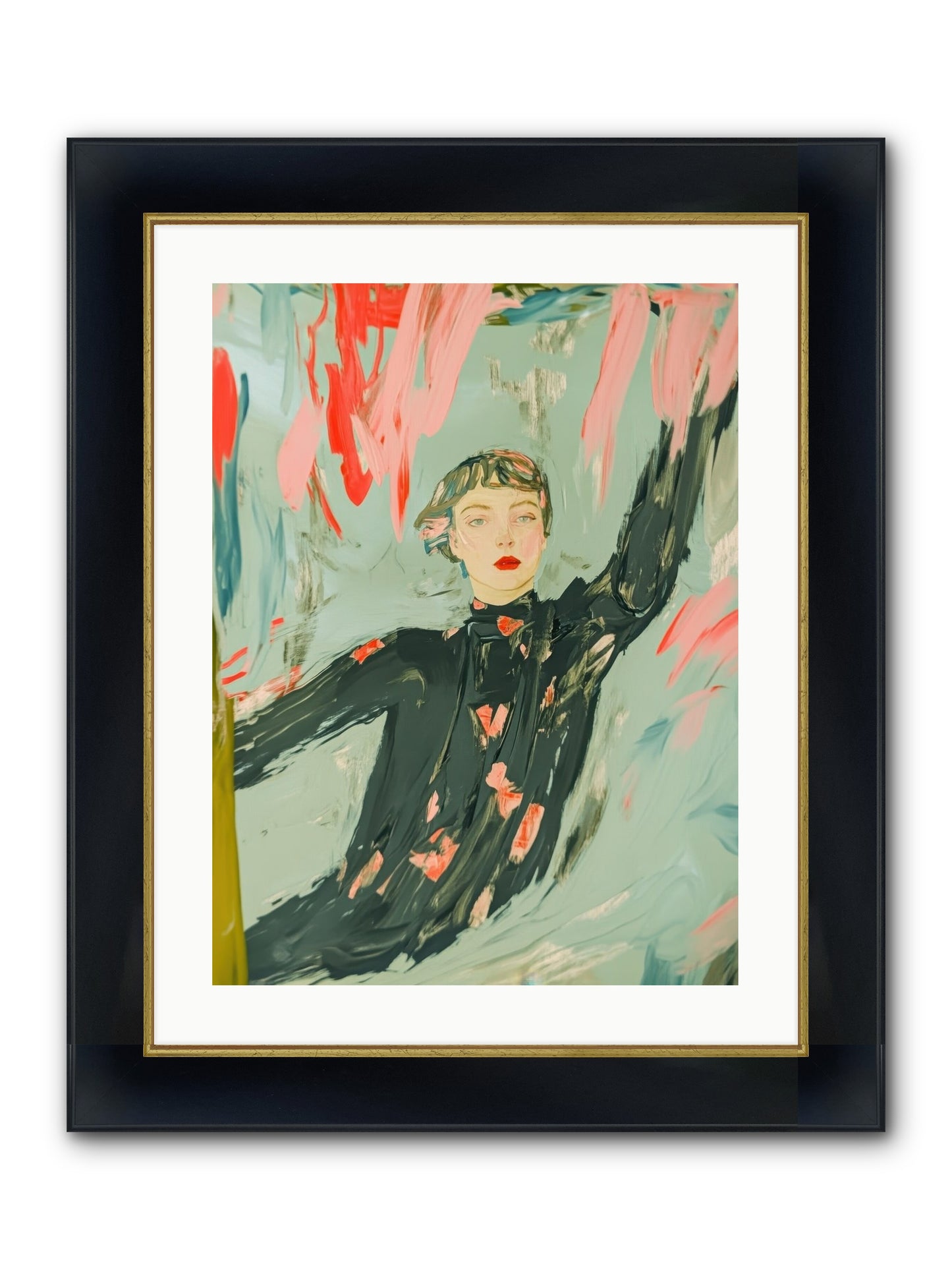 Mind's Quiet Gallery Framed Print - Wide Black w/Gold 18x24