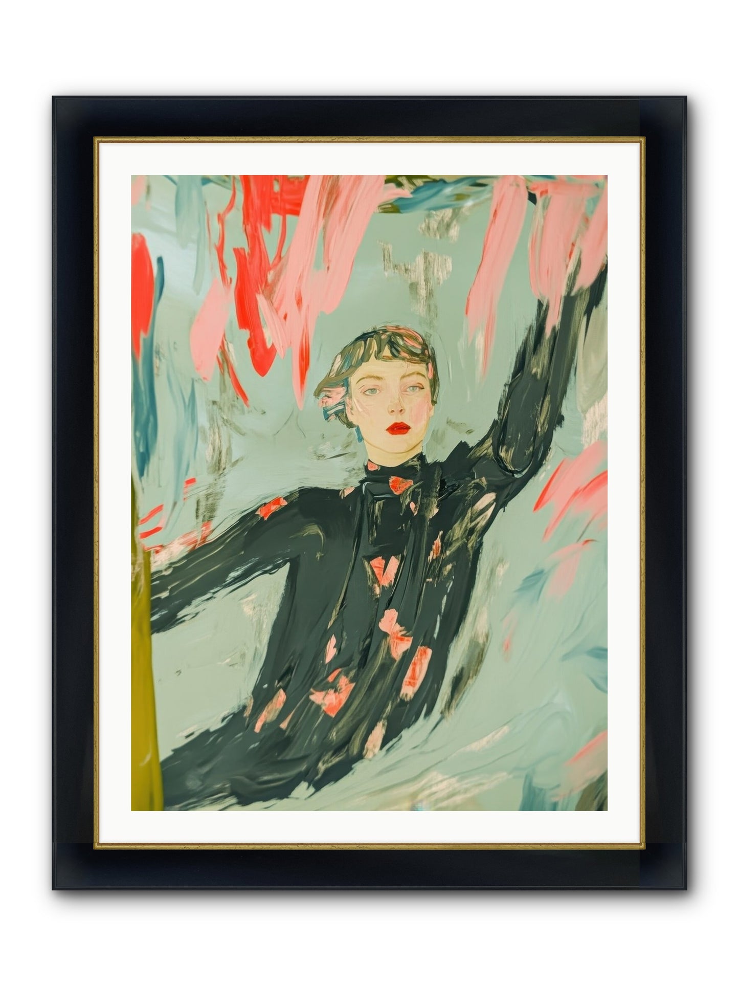 Mind's Quiet Gallery Framed Print - Wide Black w/Gold 30x40