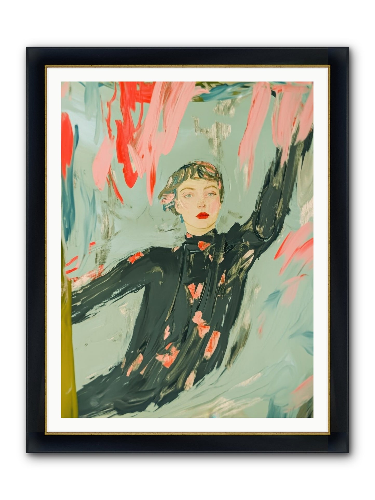 Mind's Quiet Gallery Framed Print - Wide Black w/Gold 36x48