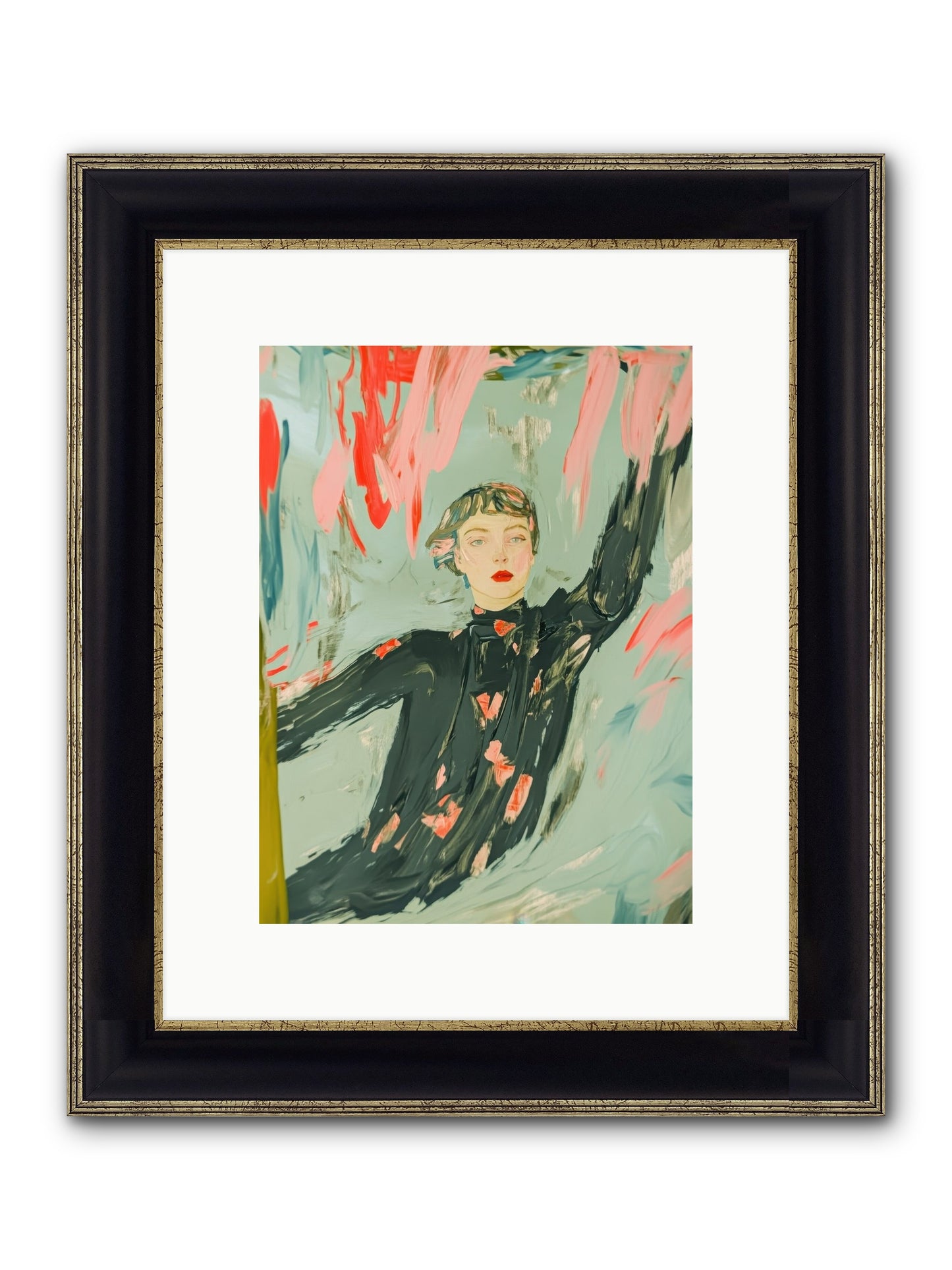 Mind's Quiet Gallery Framed Print - Black & Gold 9x12