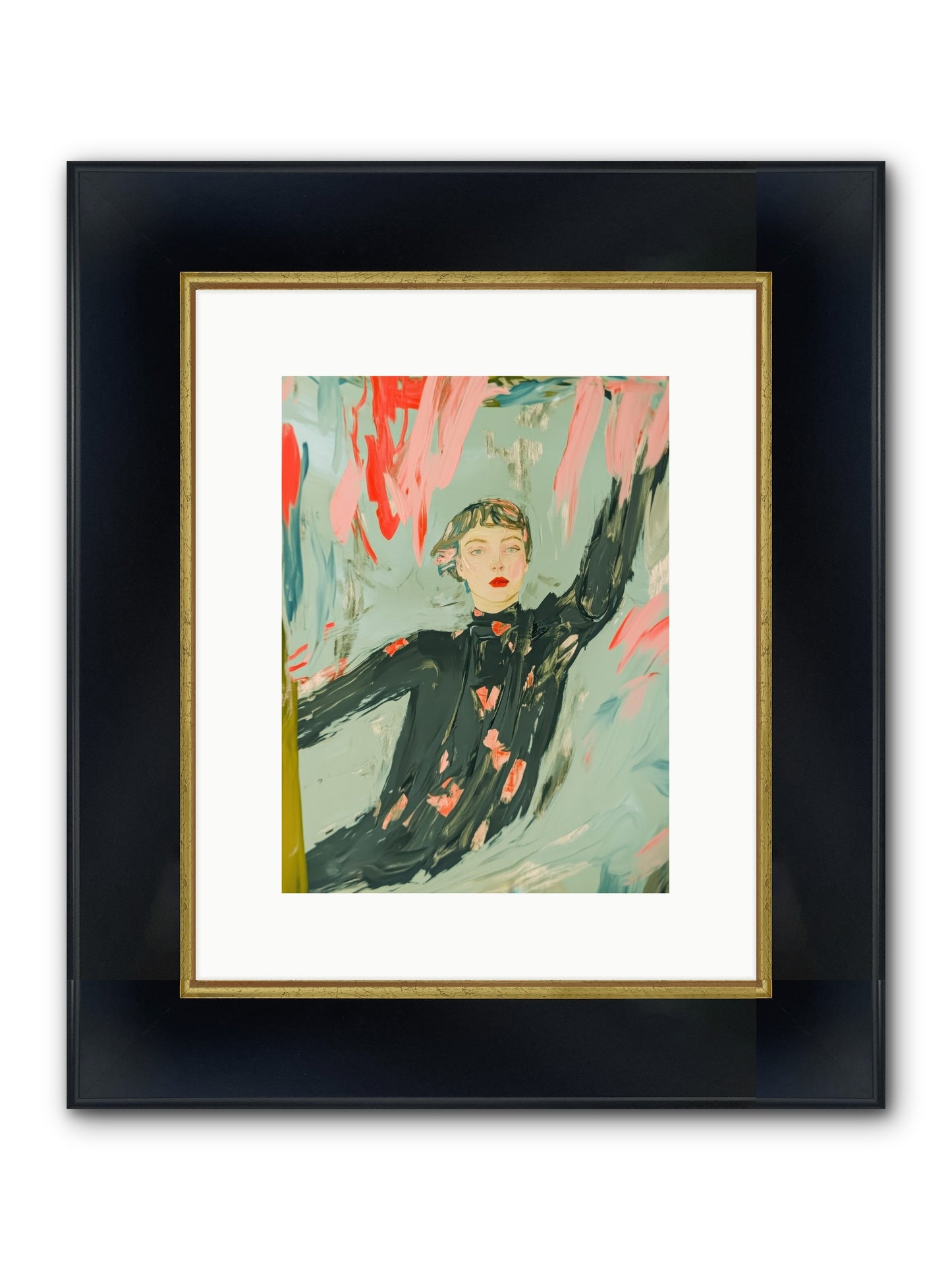Mind's Quiet Gallery Framed Print - Wide Black w/Gold 9x12