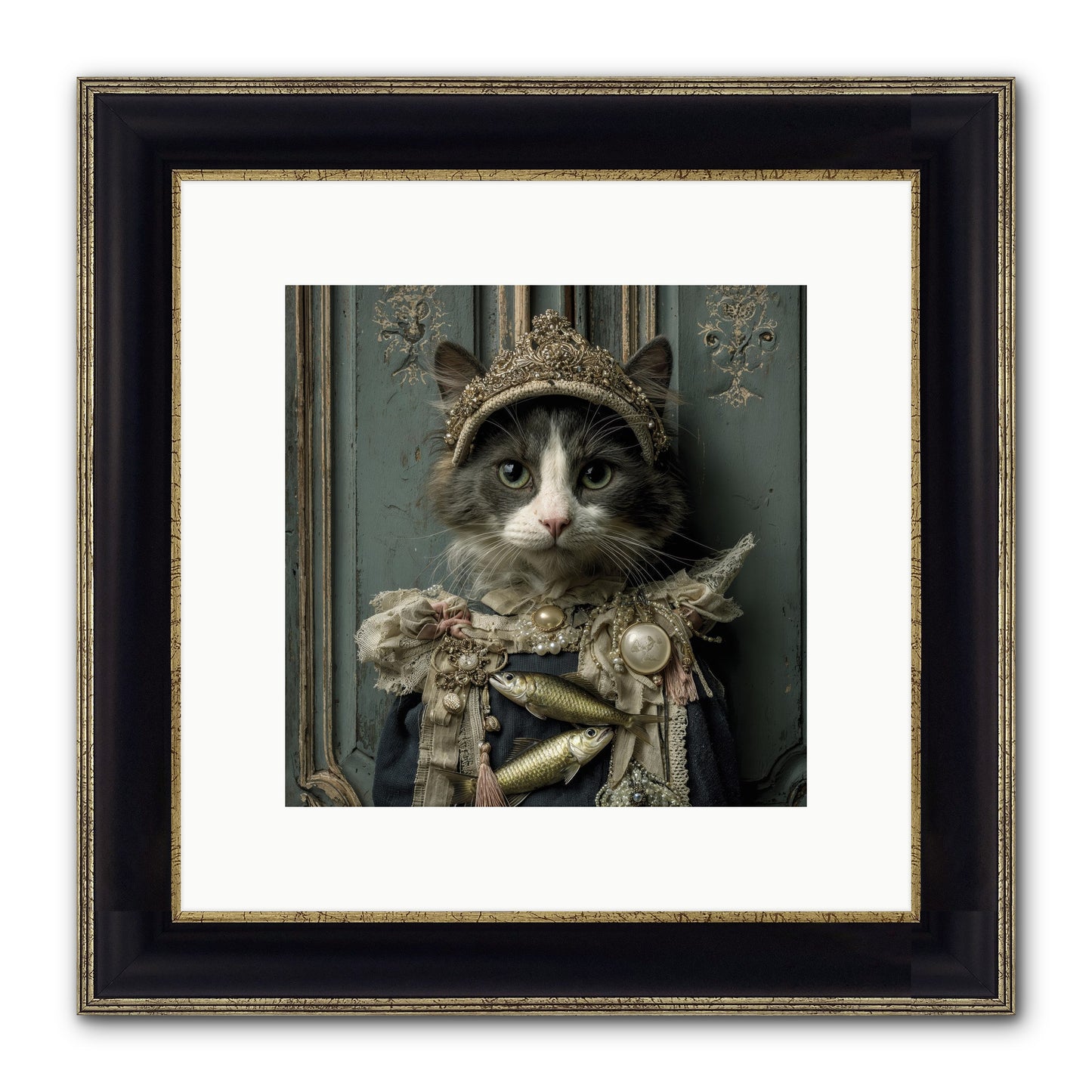 Mint Tea At Number Nine Framed Print - Black & Gold 10x10