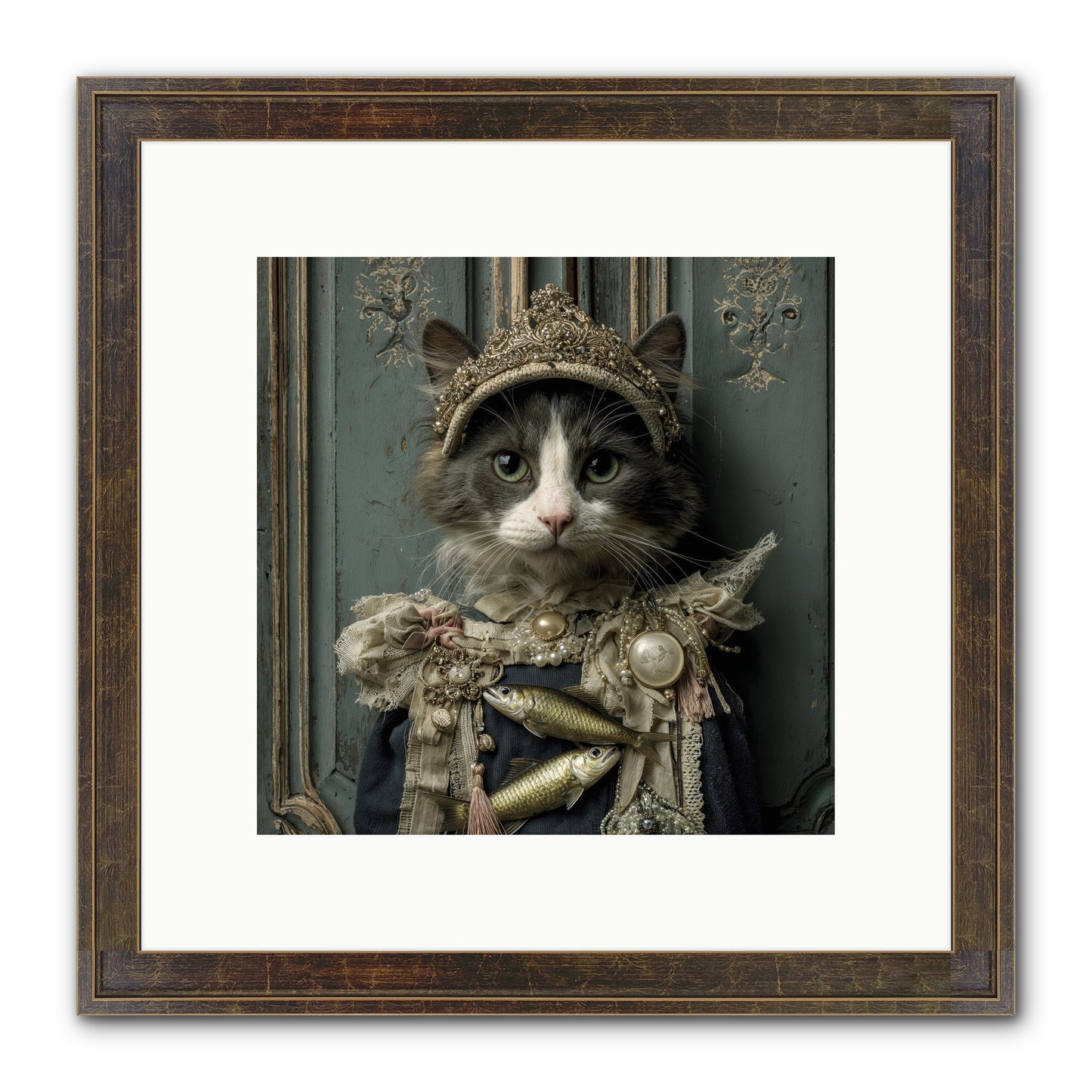Mint Tea At Number Nine Framed Print - Slimwoods Black/Gold 10x10