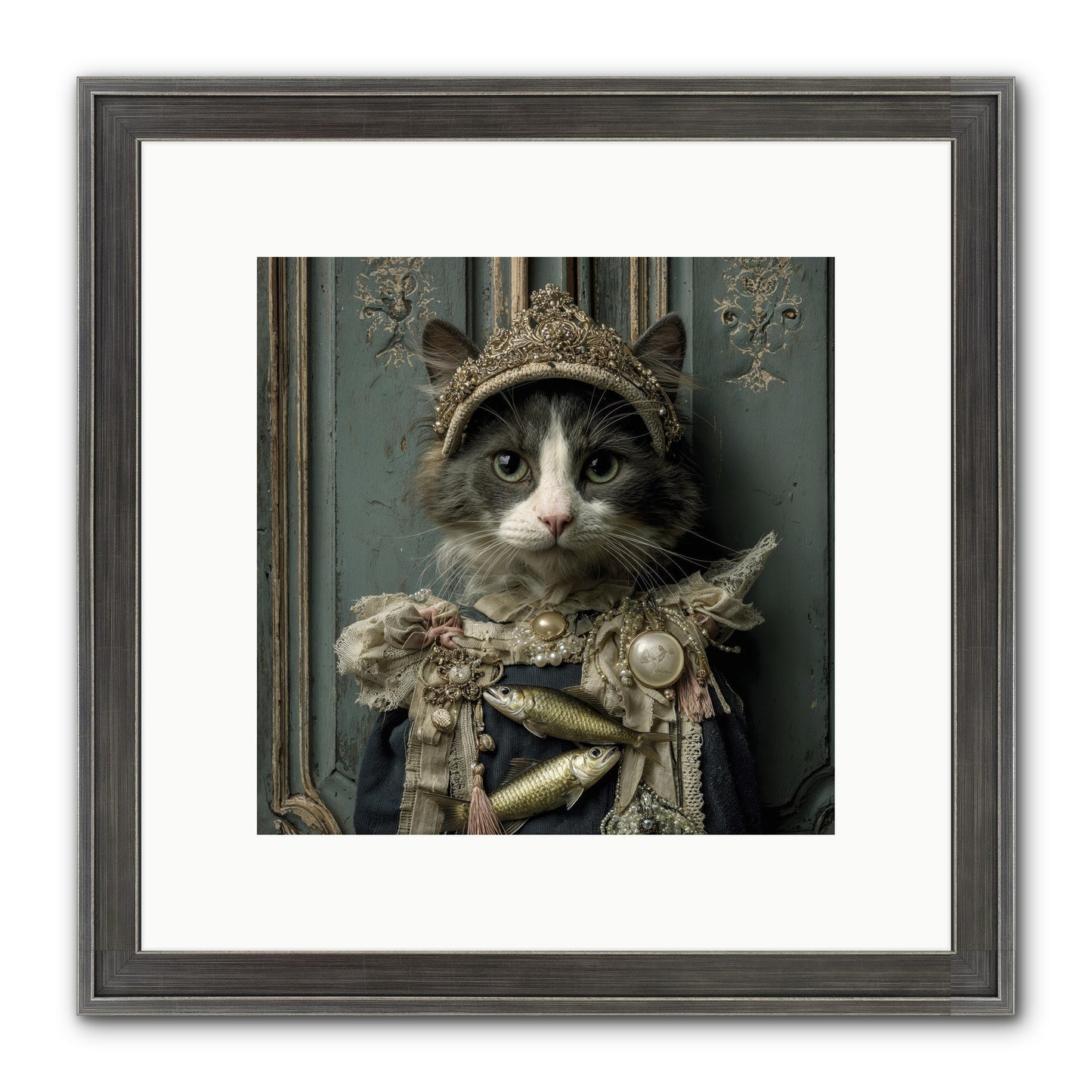 Mint Tea At Number Nine Framed Print - Slimwoods Black/Silver 10x10