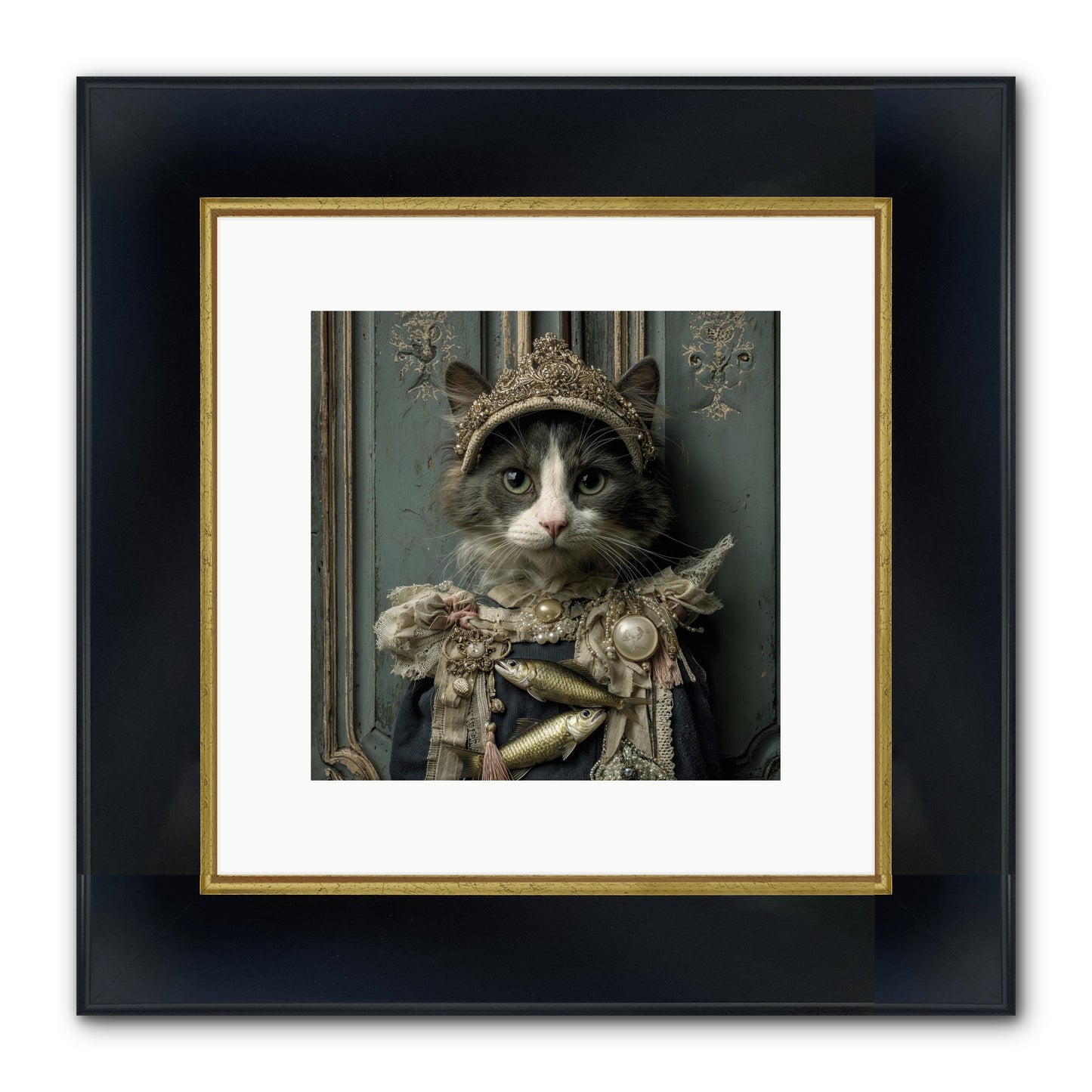 Mint Tea At Number Nine Framed Print - Wide Black w/Gold 10x10