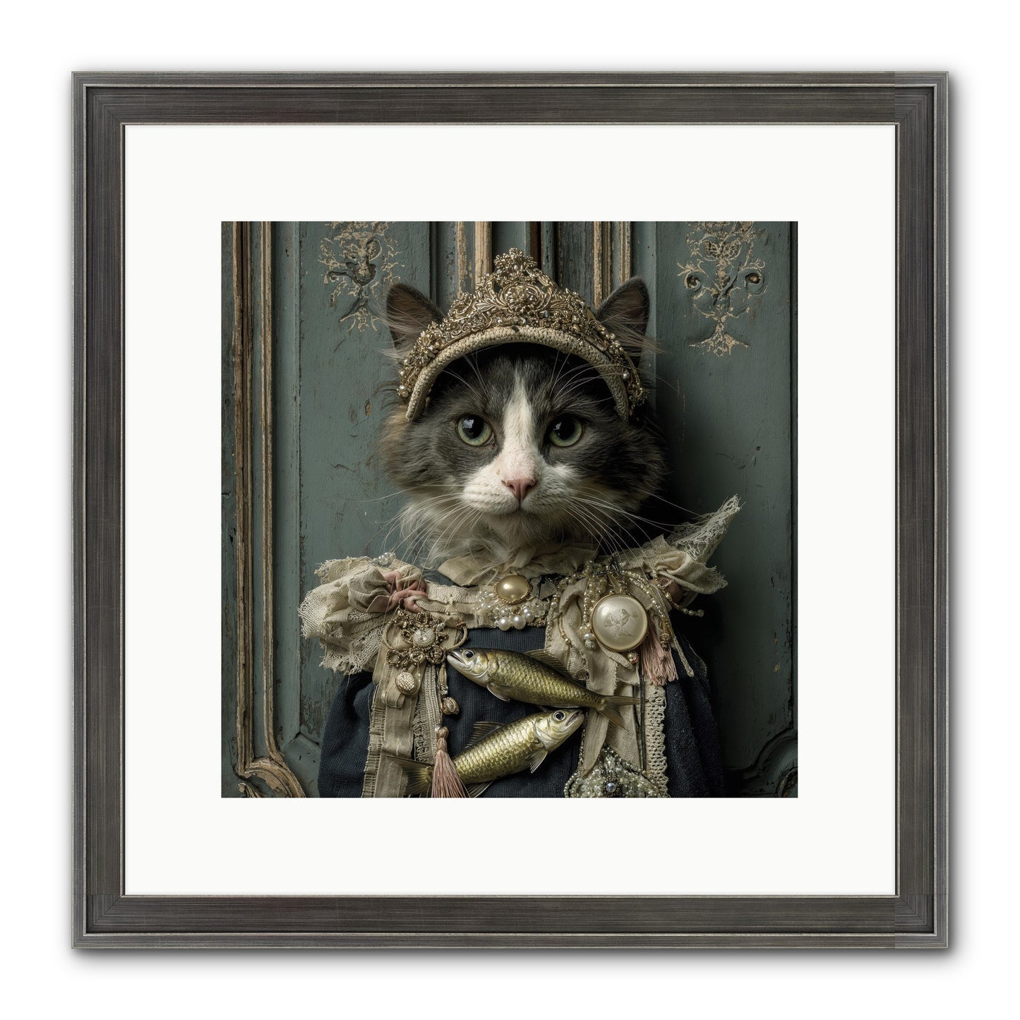 Mint Tea At Number Nine Framed Print - Slimwoods Black/Silver 12x12