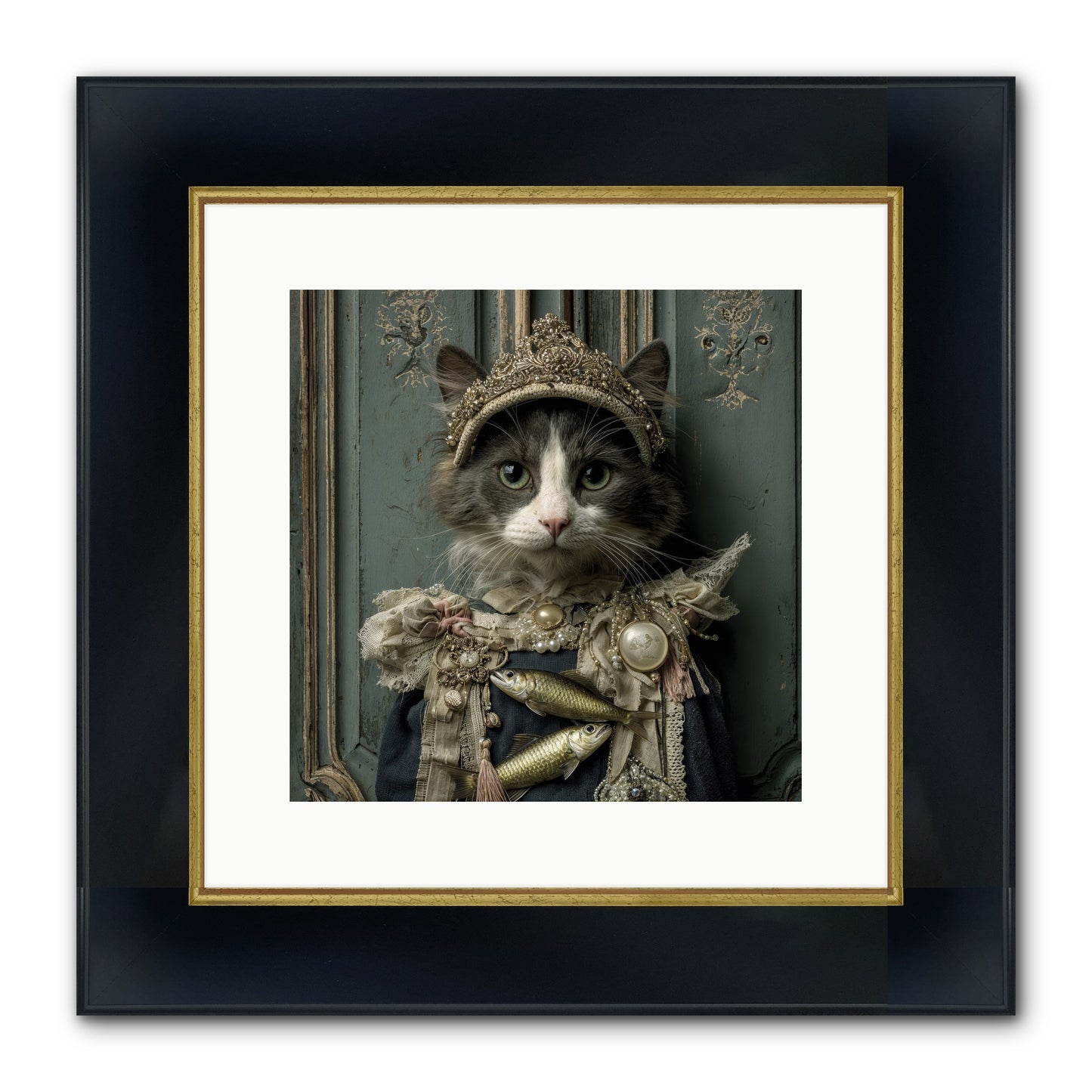 Mint Tea At Number Nine Framed Print - Wide Black w/Gold 12x12