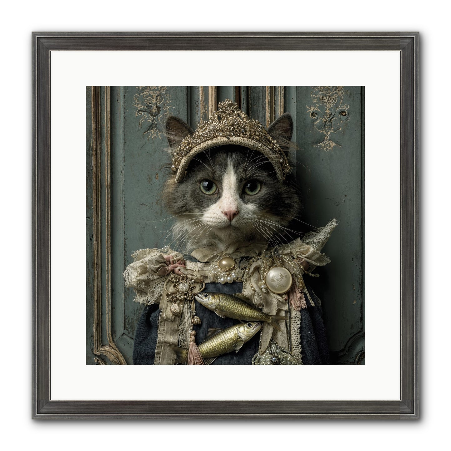 Mint Tea At Number Nine Framed Print - Slimwoods Black/Silver 16x16