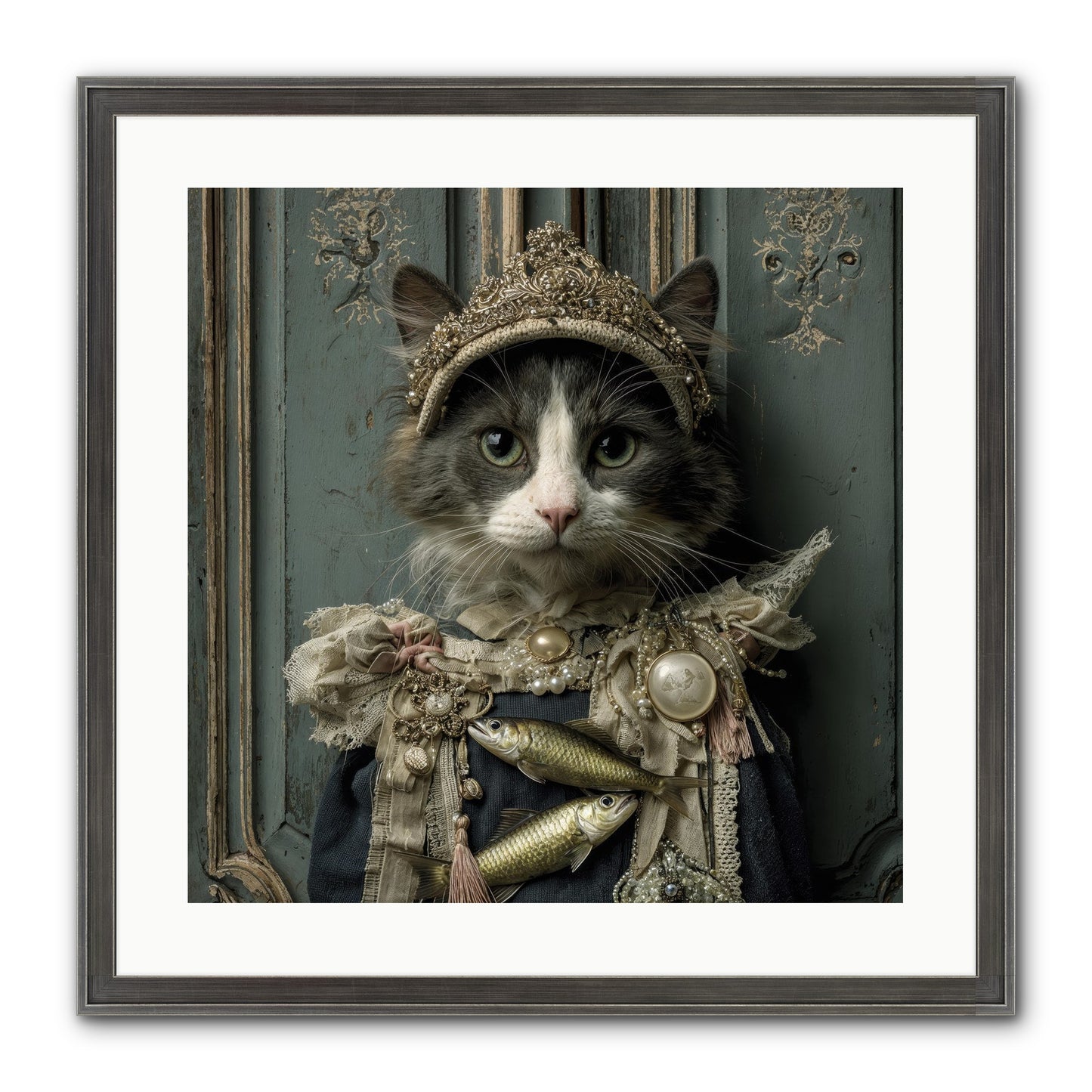 Mint Tea At Number Nine Framed Print - Slimwoods Black/Silver 20x20