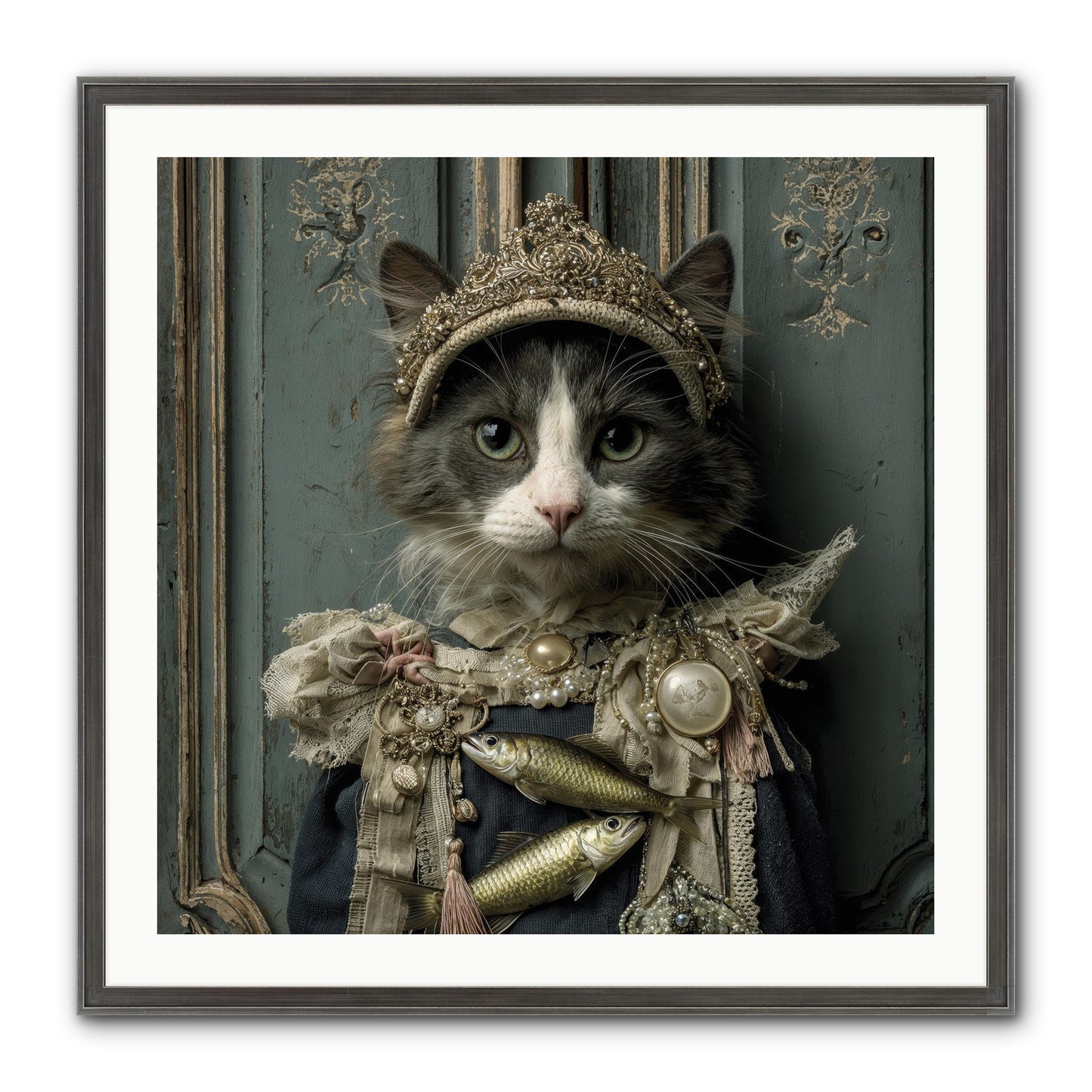 Mint Tea At Number Nine Framed Print - Slimwoods Black/Silver 30x30
