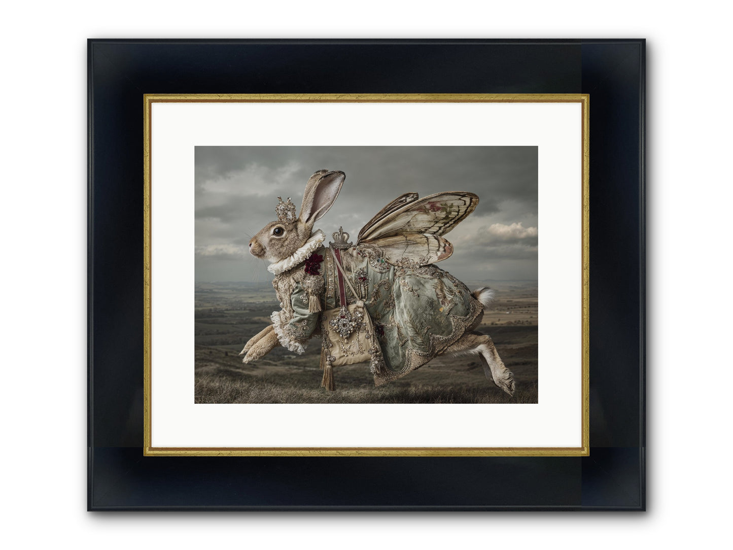 Mintwater Diaries No.1 Framed Print - Wide Black w/Gold 16x12