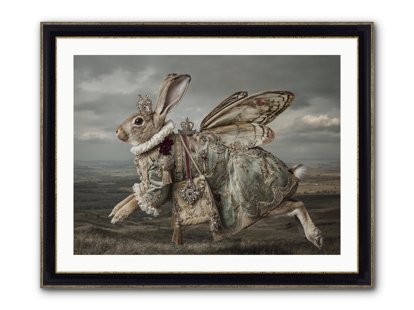 Mintwater Diaries No.1 Framed Print - Black & Gold 32x24