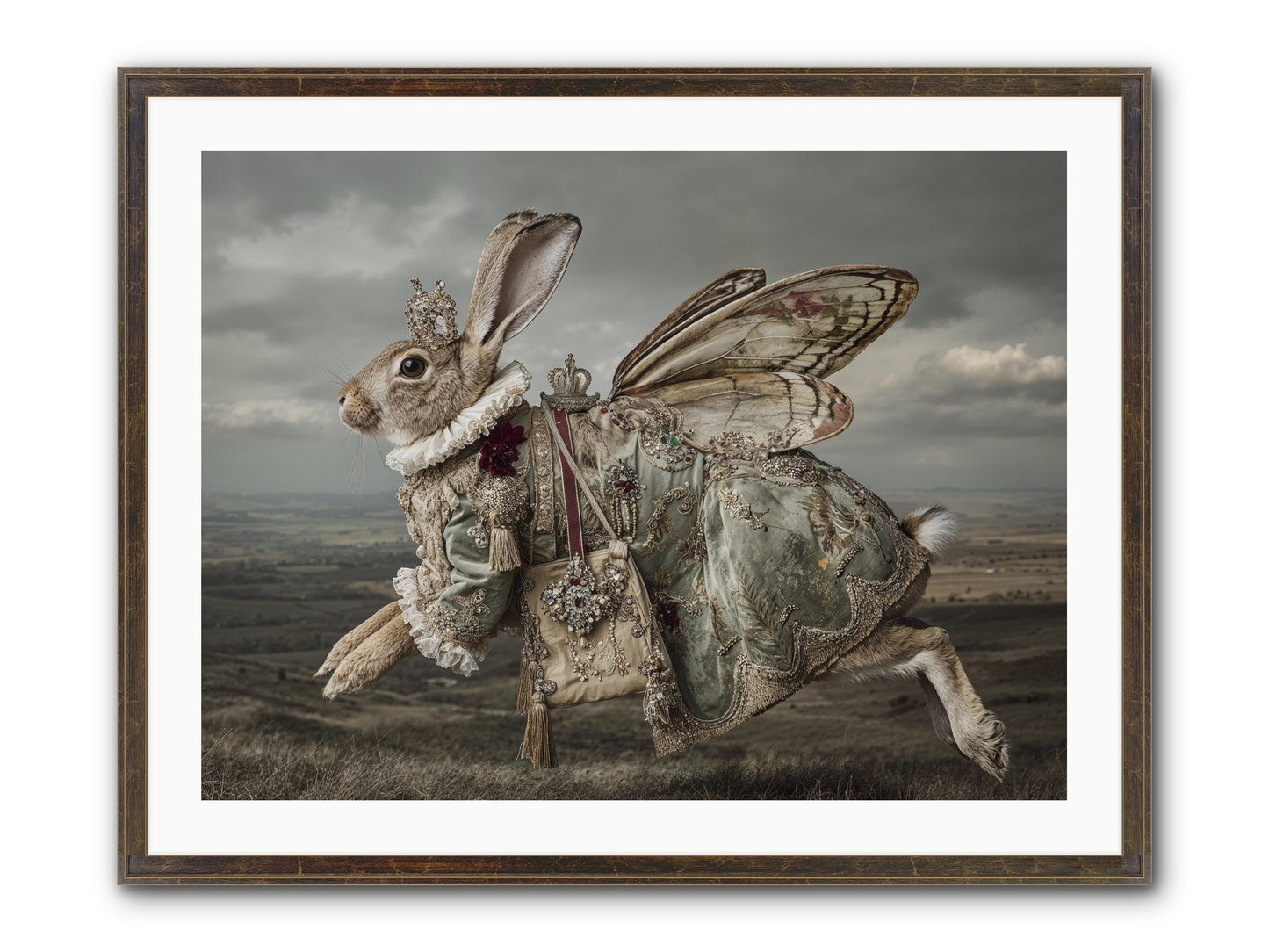 Mintwater Diaries No.1 Framed Print - Slimwoods Black/Gold 32x24