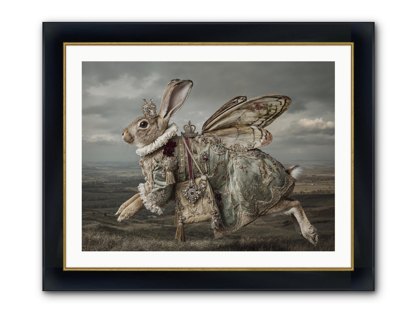Mintwater Diaries No.1 Framed Print - Wide Black w/Gold 32x24