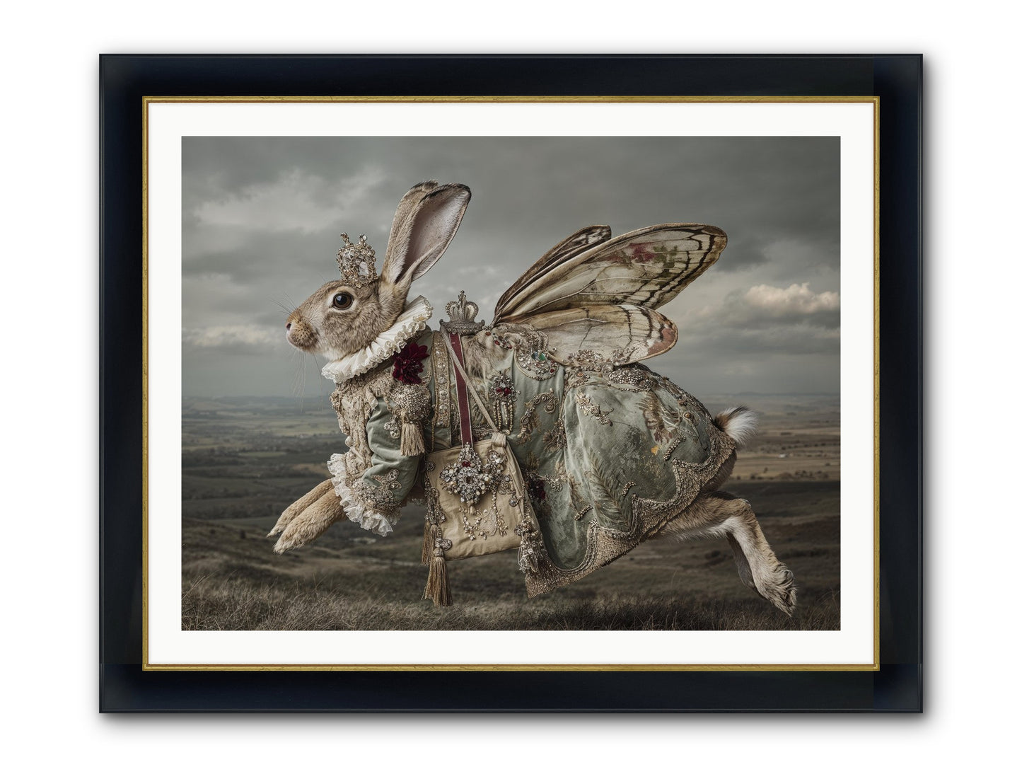 Mintwater Diaries No.1 Framed Print - Wide Black w/Gold 40x30