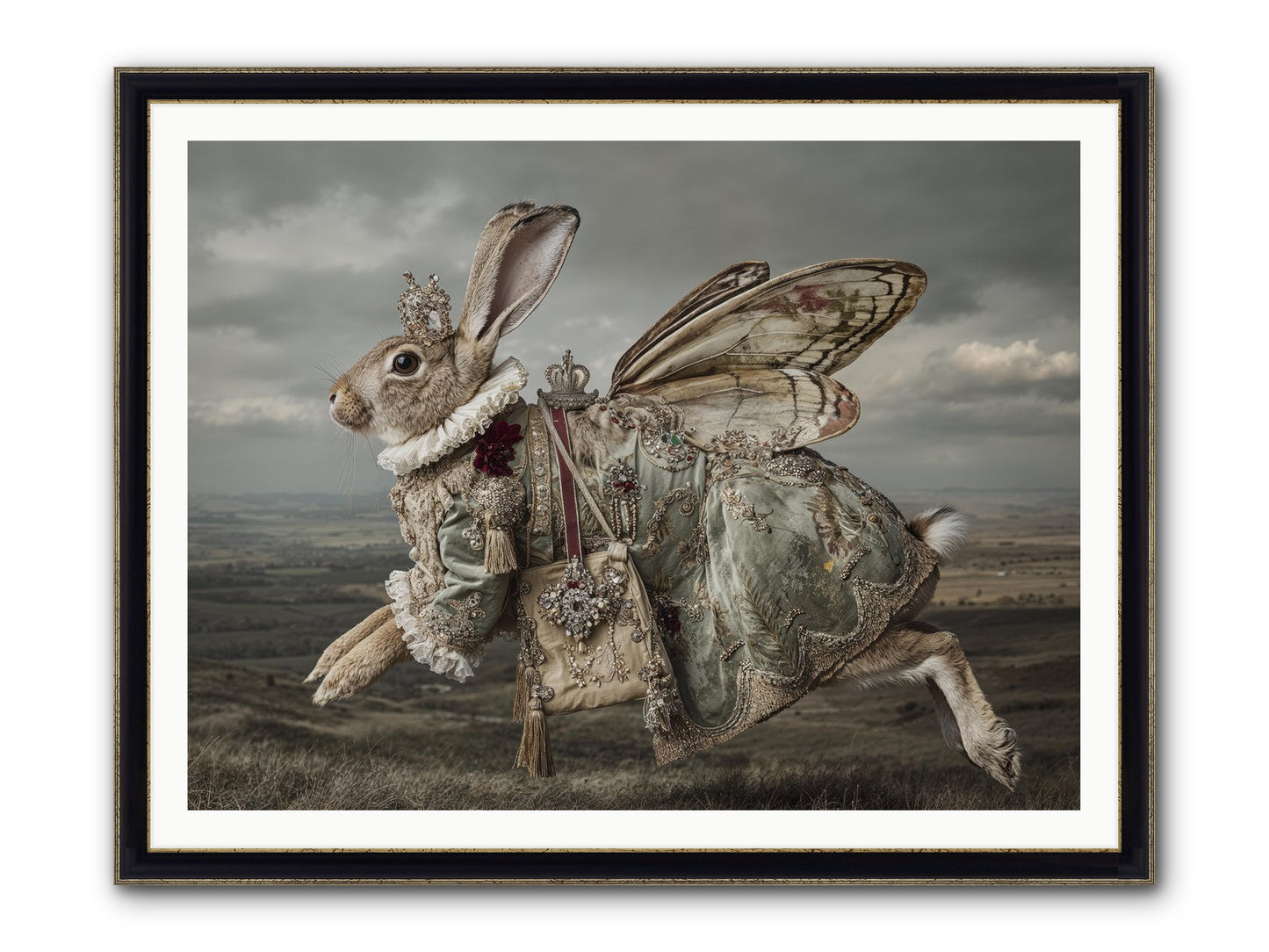 Mintwater Diaries No.1 Framed Print - Black & Gold 48x36