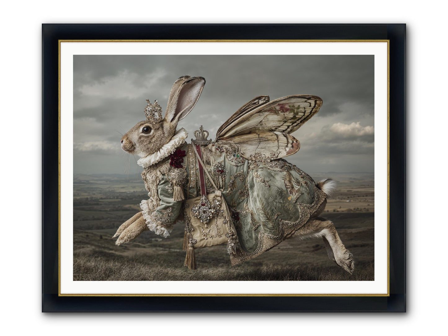 Mintwater Diaries No.1 Framed Print - Wide Black w/Gold 48x36