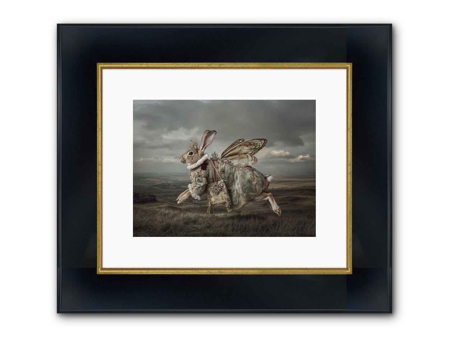 Mintwater Diaries No.2 Framed Print - Wide Black w/Gold 12x9