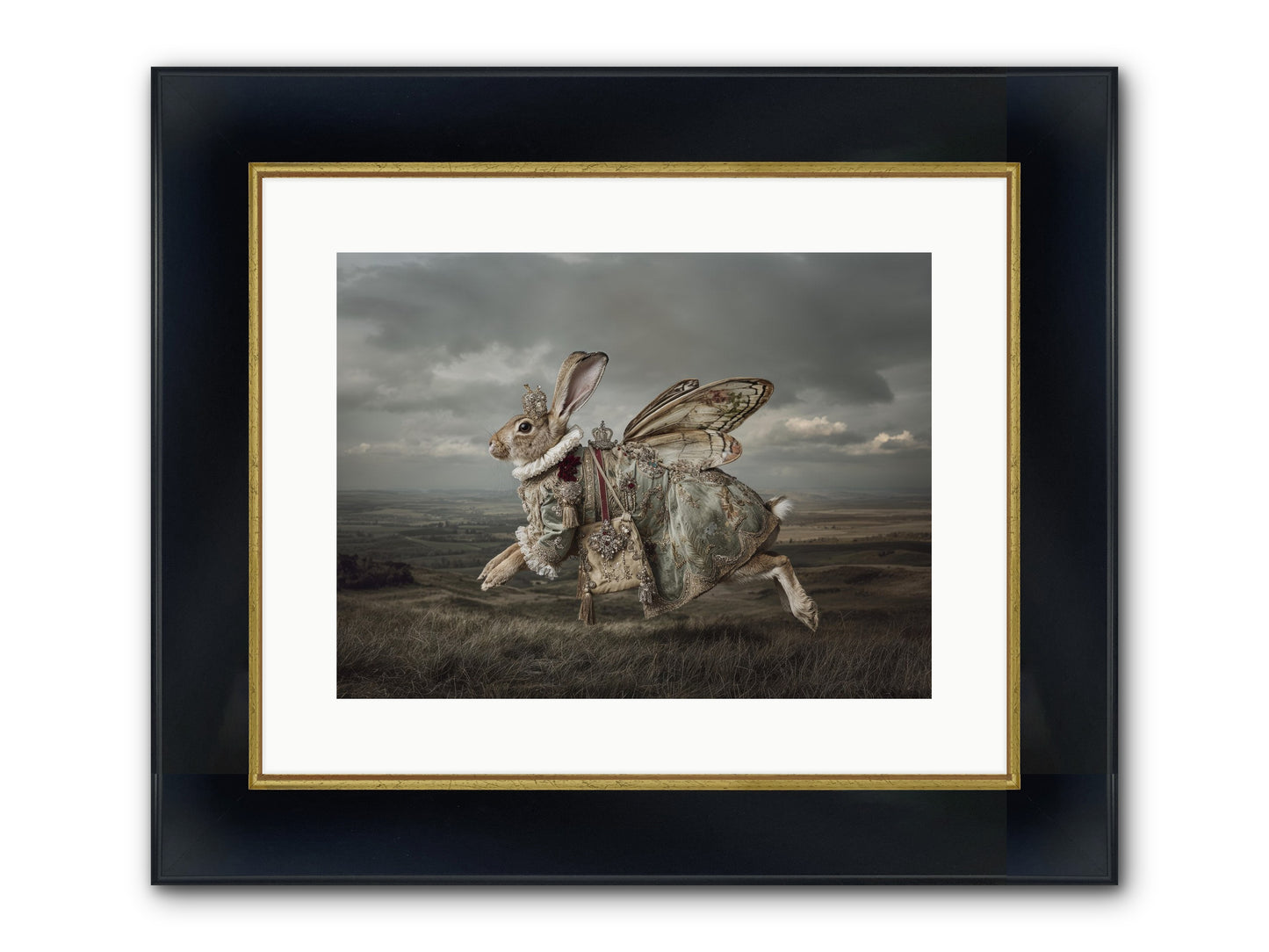 Mintwater Diaries No.2 Framed Print - Wide Black w/Gold 16x12